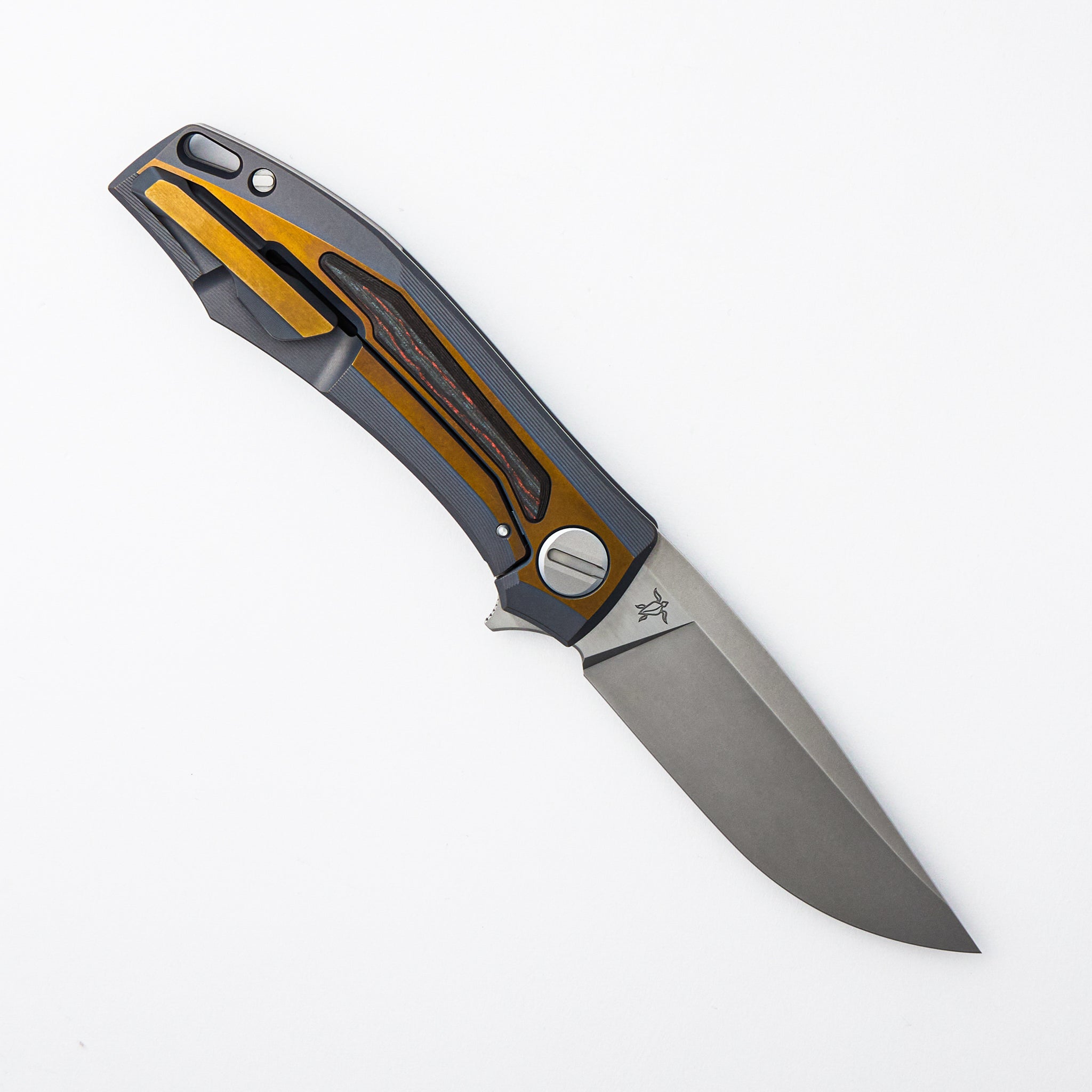Molten KMP (RKMP) - S90V Blade - Titanium/Lava & Ash CarboTi Handle - SRRBS (Charles Marlowe Design)