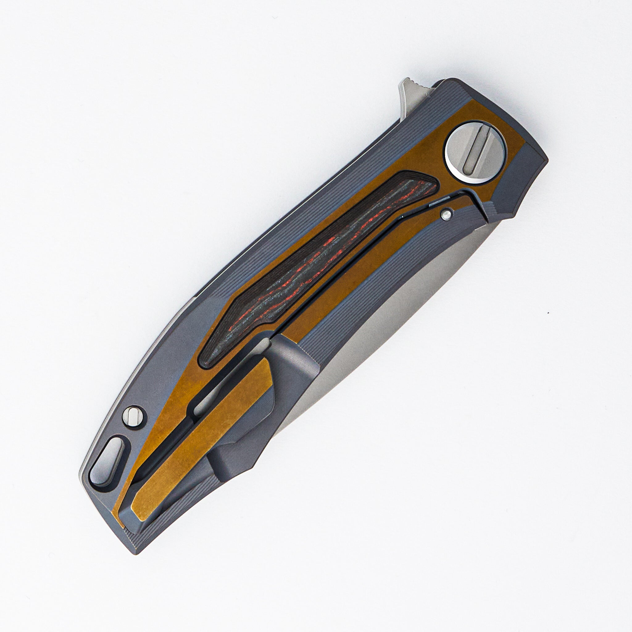 Molten KMP (RKMP) - S90V Blade - Titanium/Lava & Ash CarboTi Handle - SRRBS (Charles Marlowe Design)