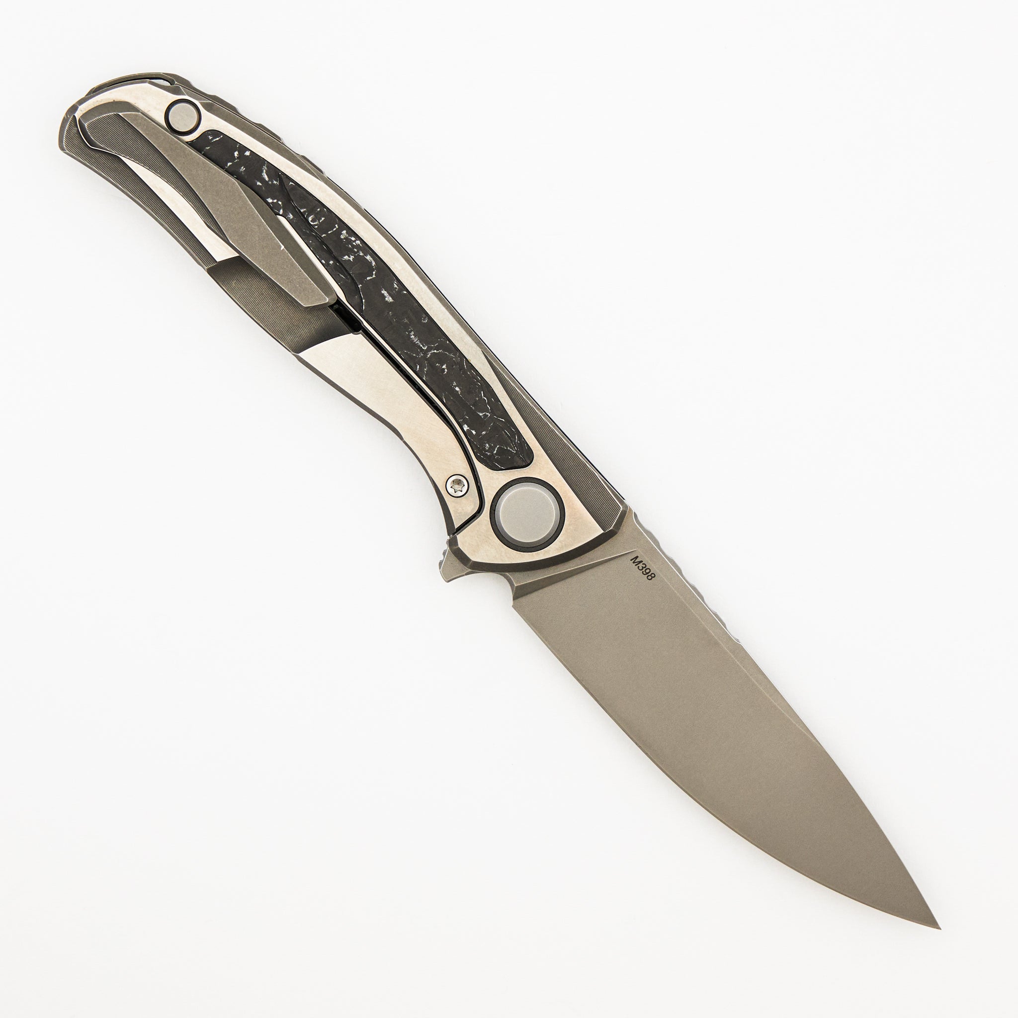 Hati Gen 3 - LVCKS Exclusive - M398 Blade - Marbled Carbon Fiber Handle - MRBS