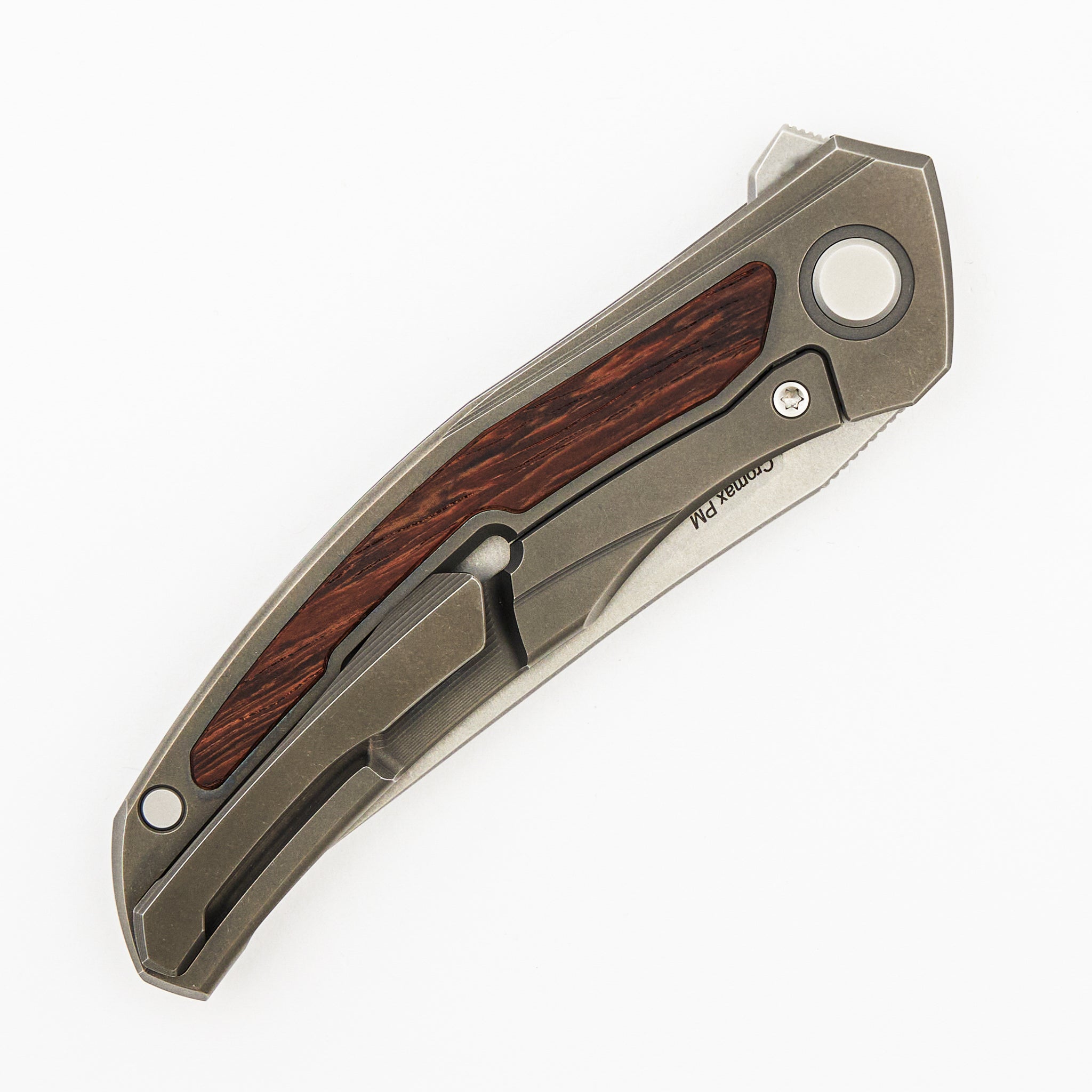 Ursus Quantum - Cromax PM Blade - Titanium Handle - Wood Inlay - SRBS