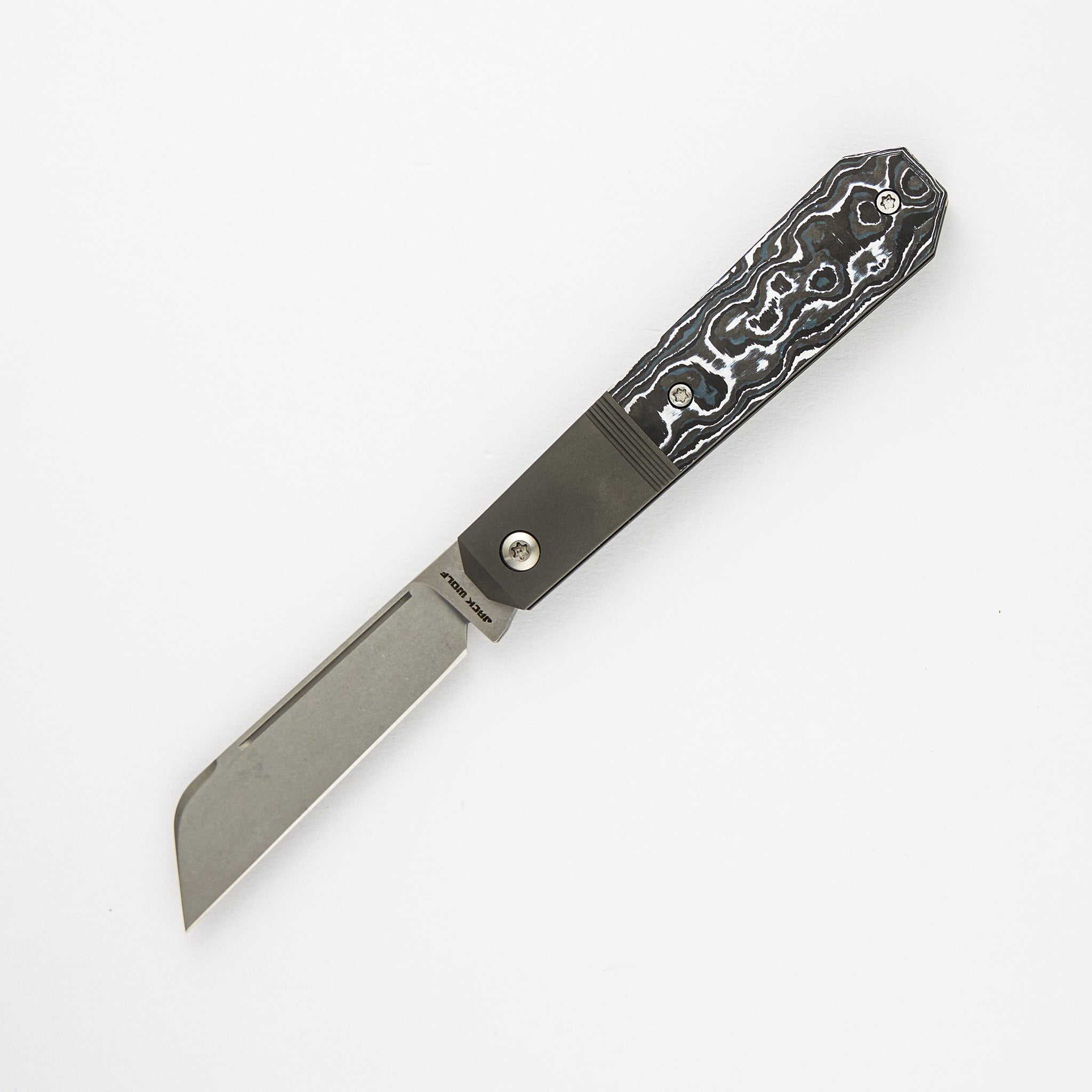 Jack Wolf Knives Midnight Jack - Fat Carbon White Storm