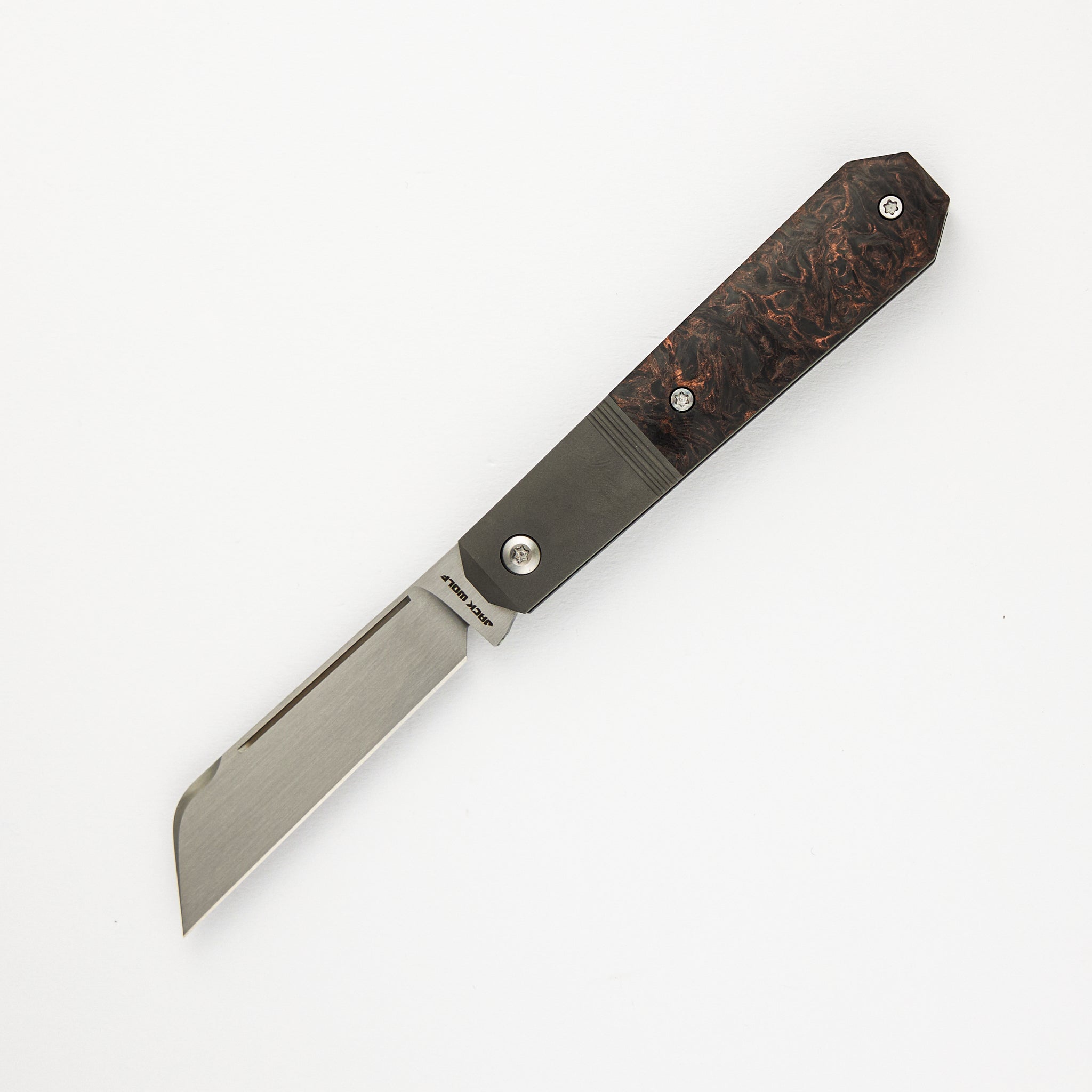 Jack Wolf Knives Midnight Jack - Fat Carbon Dark Matter Copper