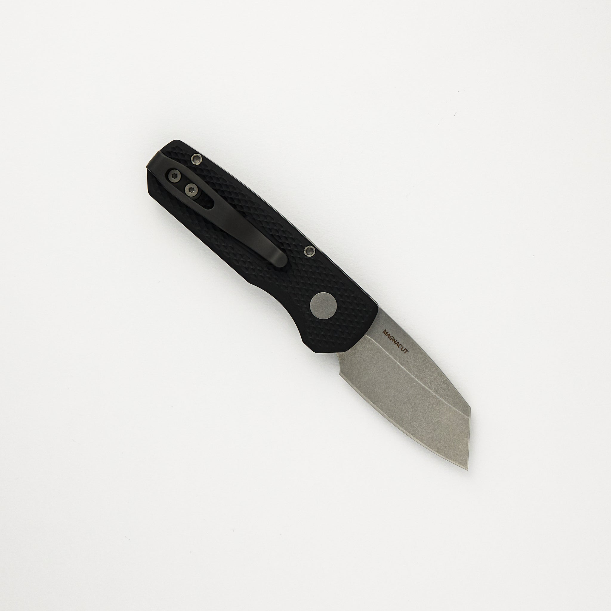 Pro-Tech Knives Runt 5 R5405 - Black Textured Handle - MagnaCut Reverse Tanto Blade