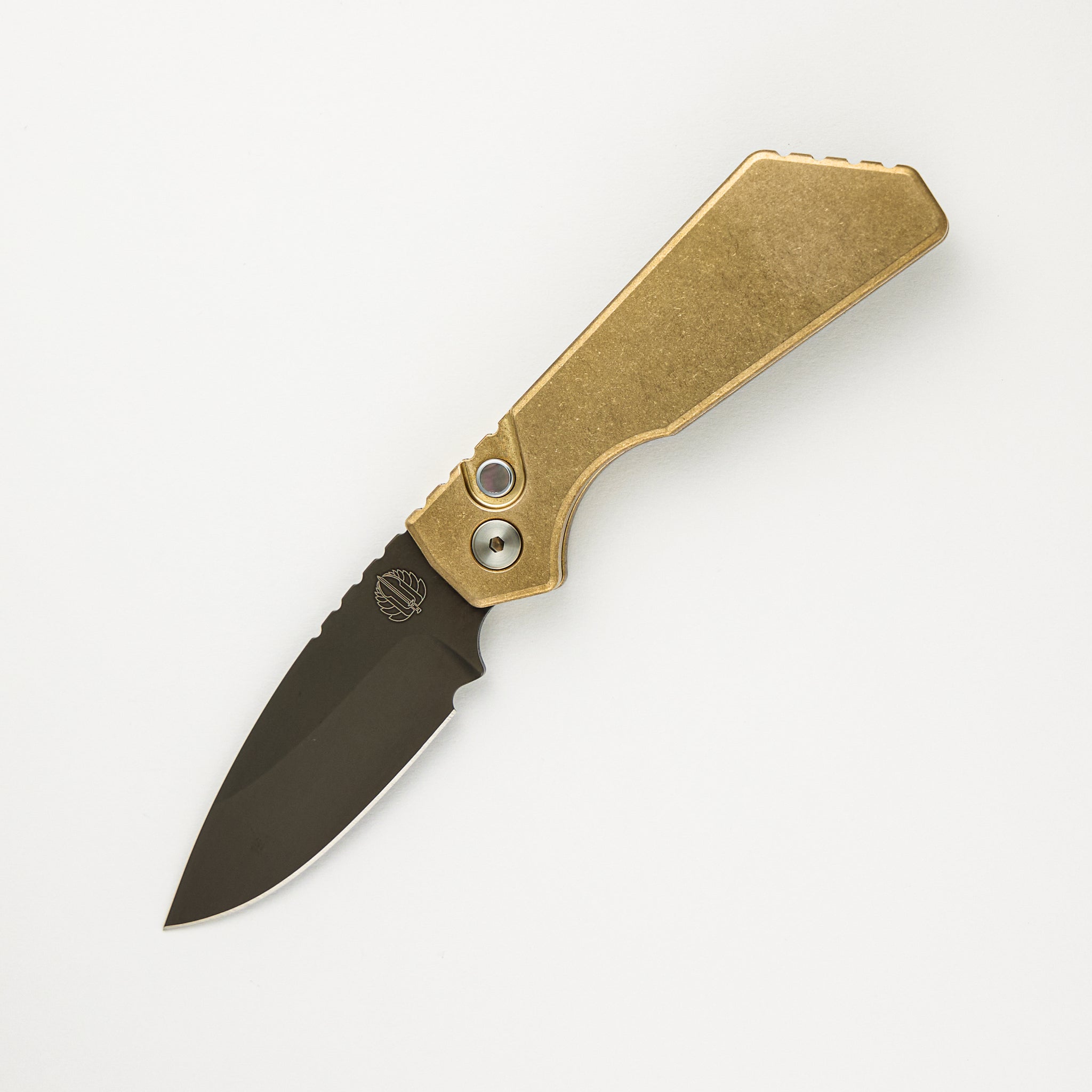 Pro-Tech Knives PT232 Strider Auto Custom - AL Bronze Handle - MOP Button - MagnaCut Blade