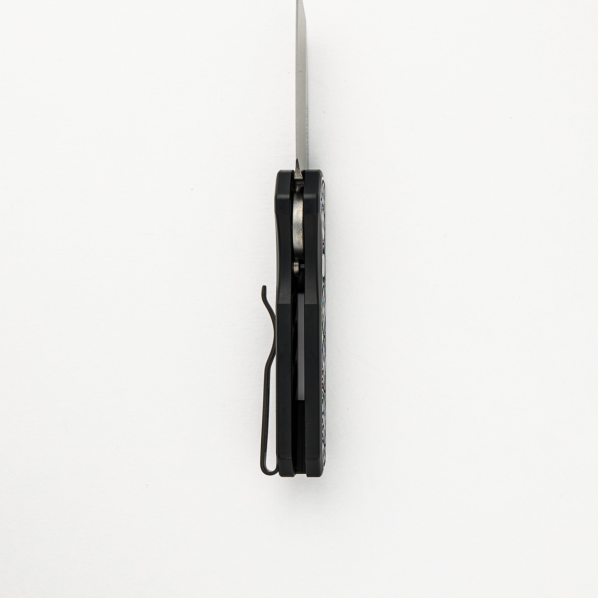 Pro-Tech Knives Runt 5 - Custom 004 "Since 1999" 2-Tone Nexus Handle, Black Lip Pearl Button, Stonewash Reverse Tanto MagnaCut Blade