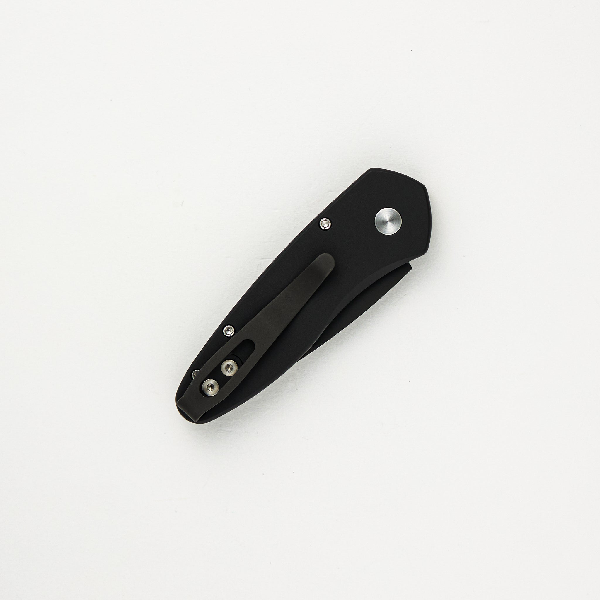 Pro-Tech Knives Sprint - 2937 - Black Handle W/ 3D Wave Pattern - Mother of Pearl Button - DLC Black S35VN Blade