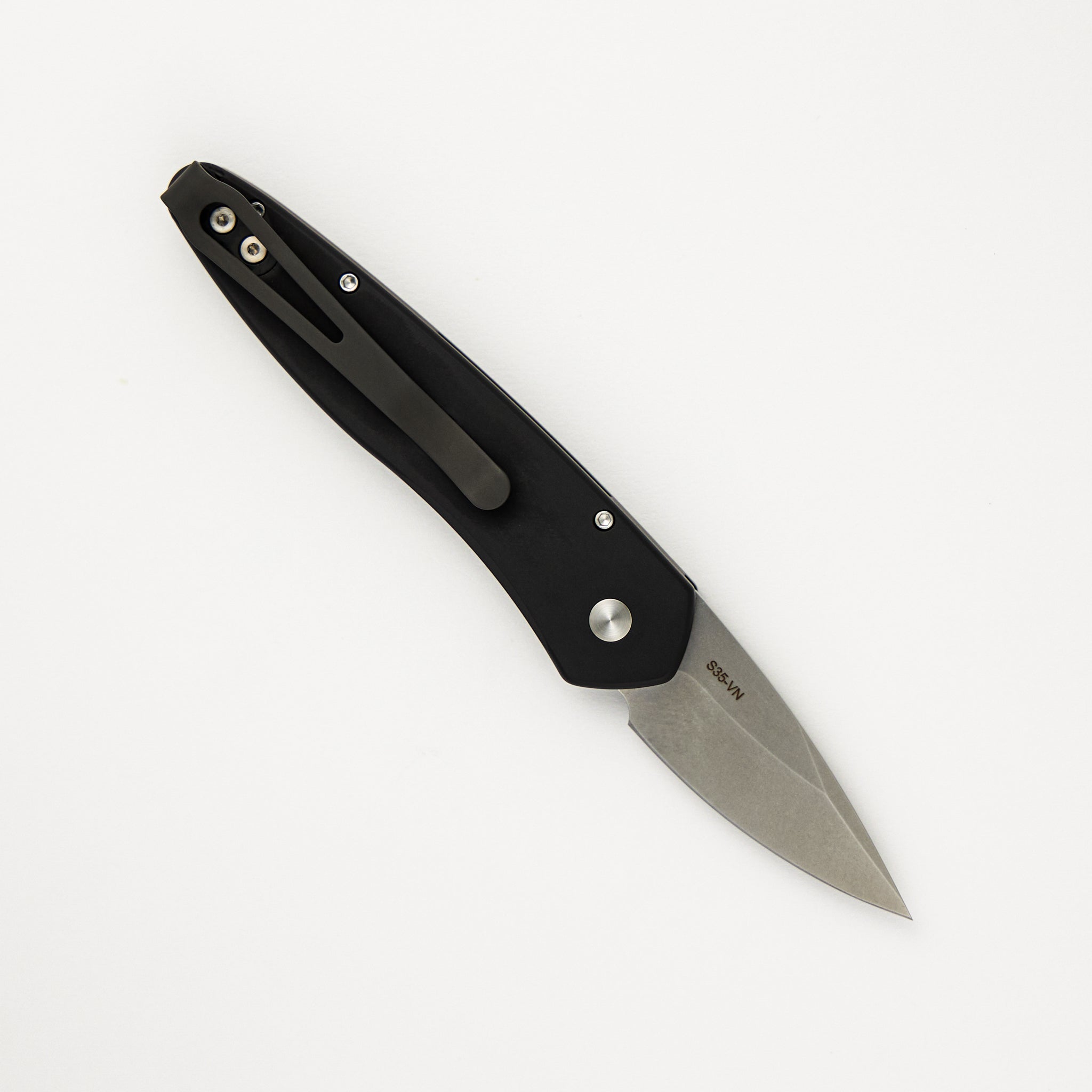 Half-Breed - Black Aluminum Handle - Stonewash S35VN Blade - 3605