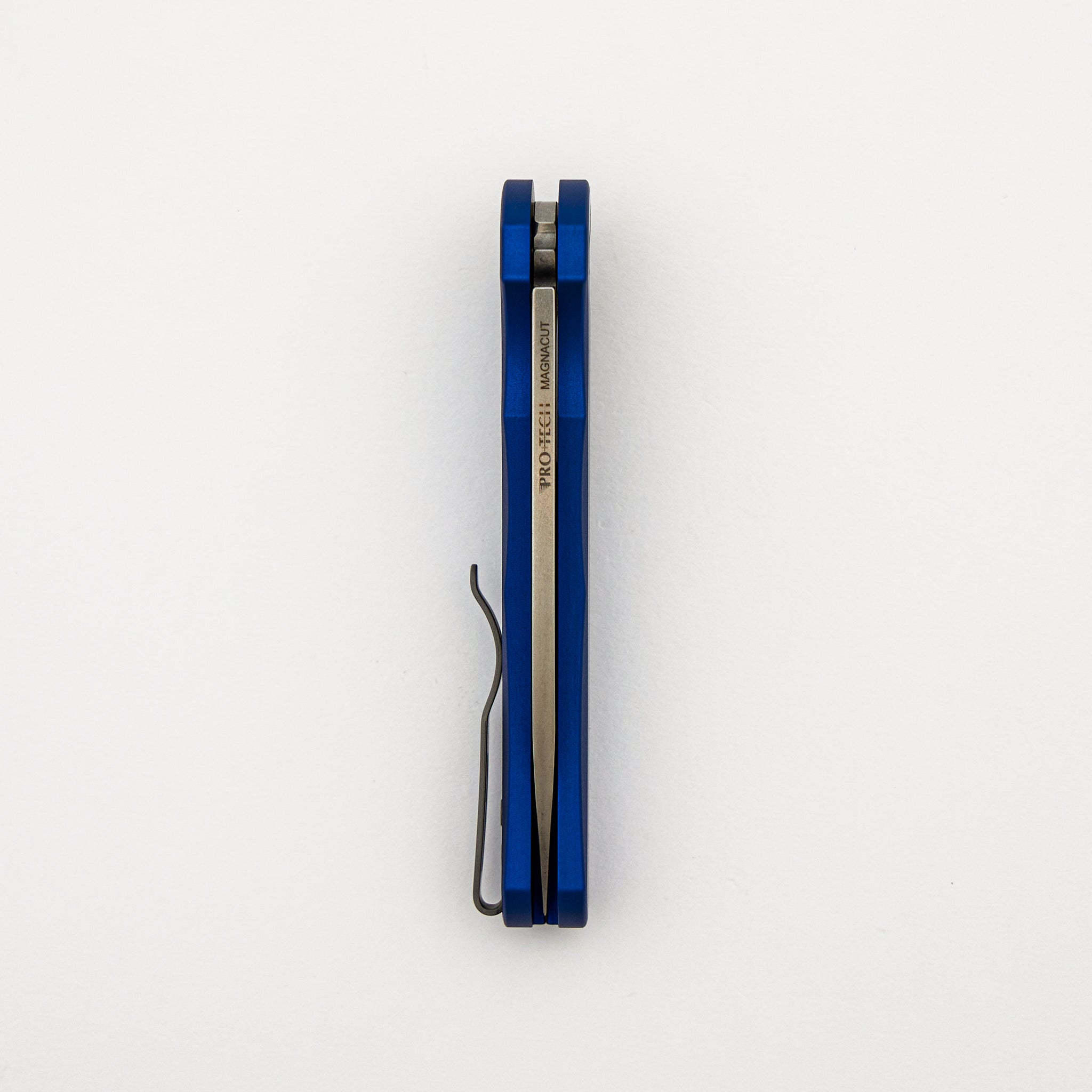 Malibu Flipper – 5301-BLUE - Solid Blue Aluminum Handle - Stonewash MagnaCut Wharncliffe Blade