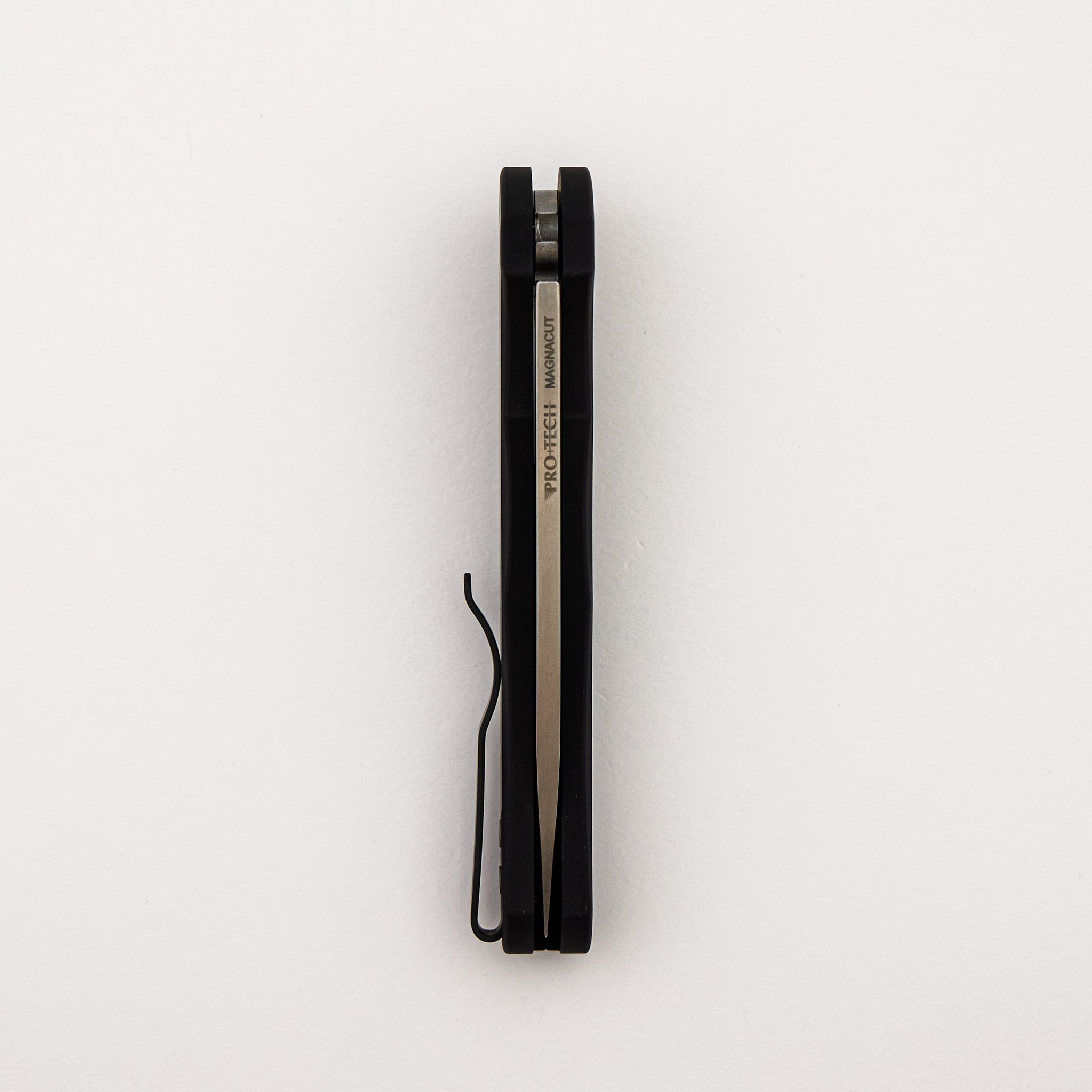 Malibu Flipper – 5301 - Solid Black Aluminum Handle - Stonewash MagnaCut Wharncliffe Blade