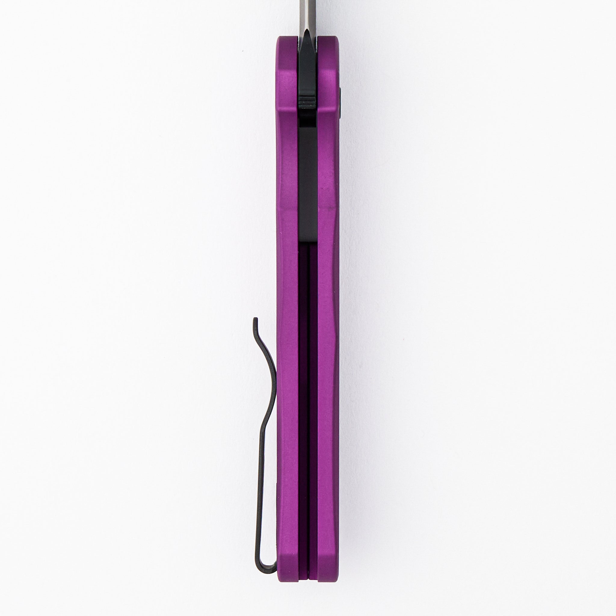 Malibu - 5303-PURPLE - Solid Purple Aluminum Handle - DLC Black MagnaCut Wharncliffe Blade