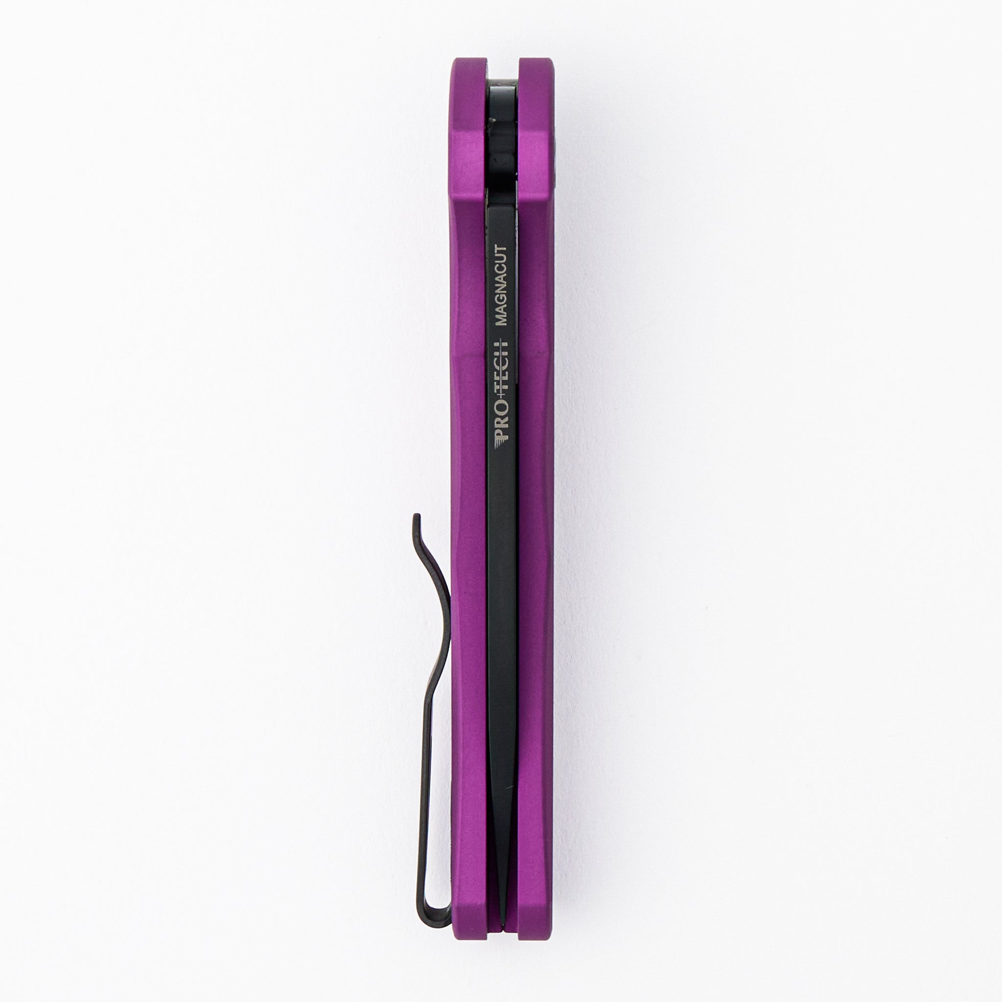Malibu - 5303-PURPLE - Solid Purple Aluminum Handle - DLC Black MagnaCut Wharncliffe Blade