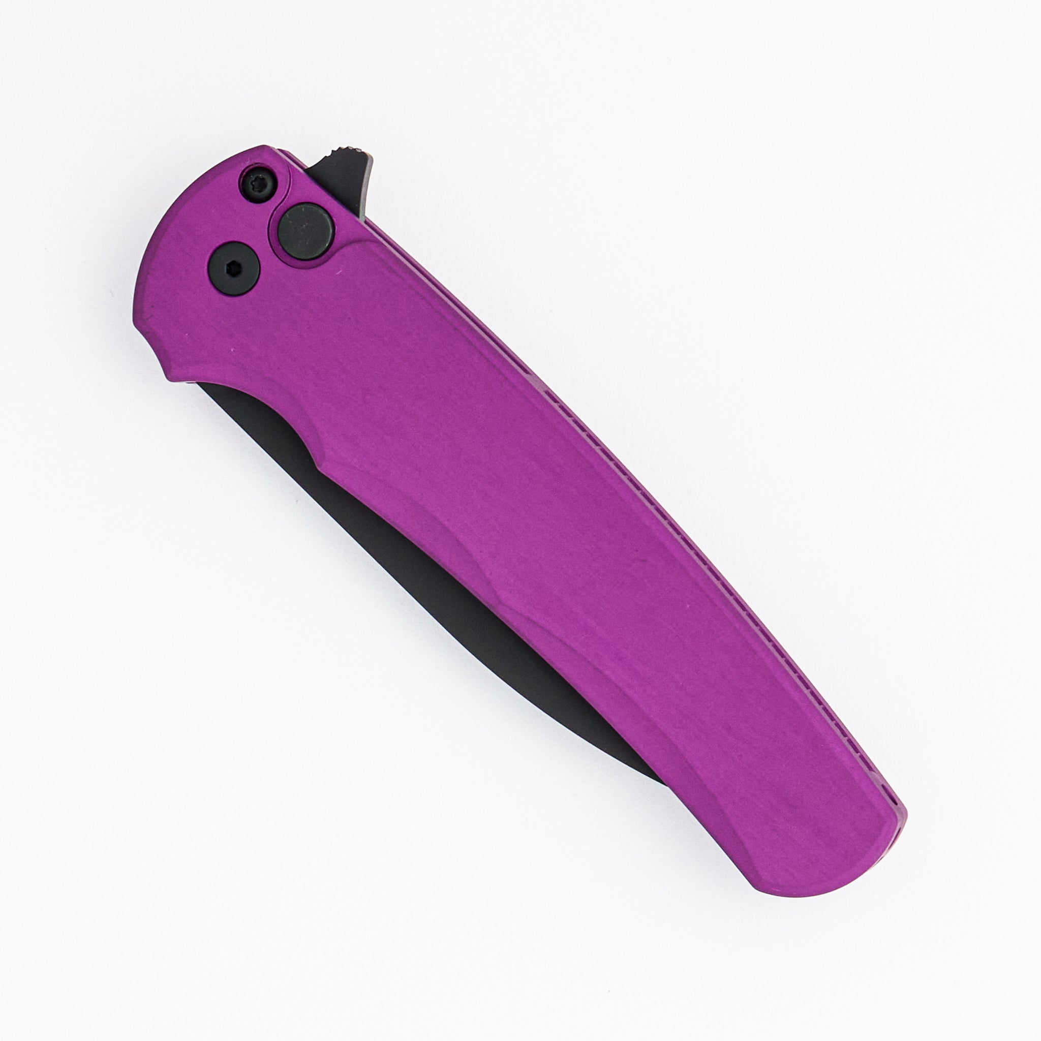 Malibu - 5303-PURPLE - Solid Purple Aluminum Handle - DLC Black MagnaCut Wharncliffe Blade