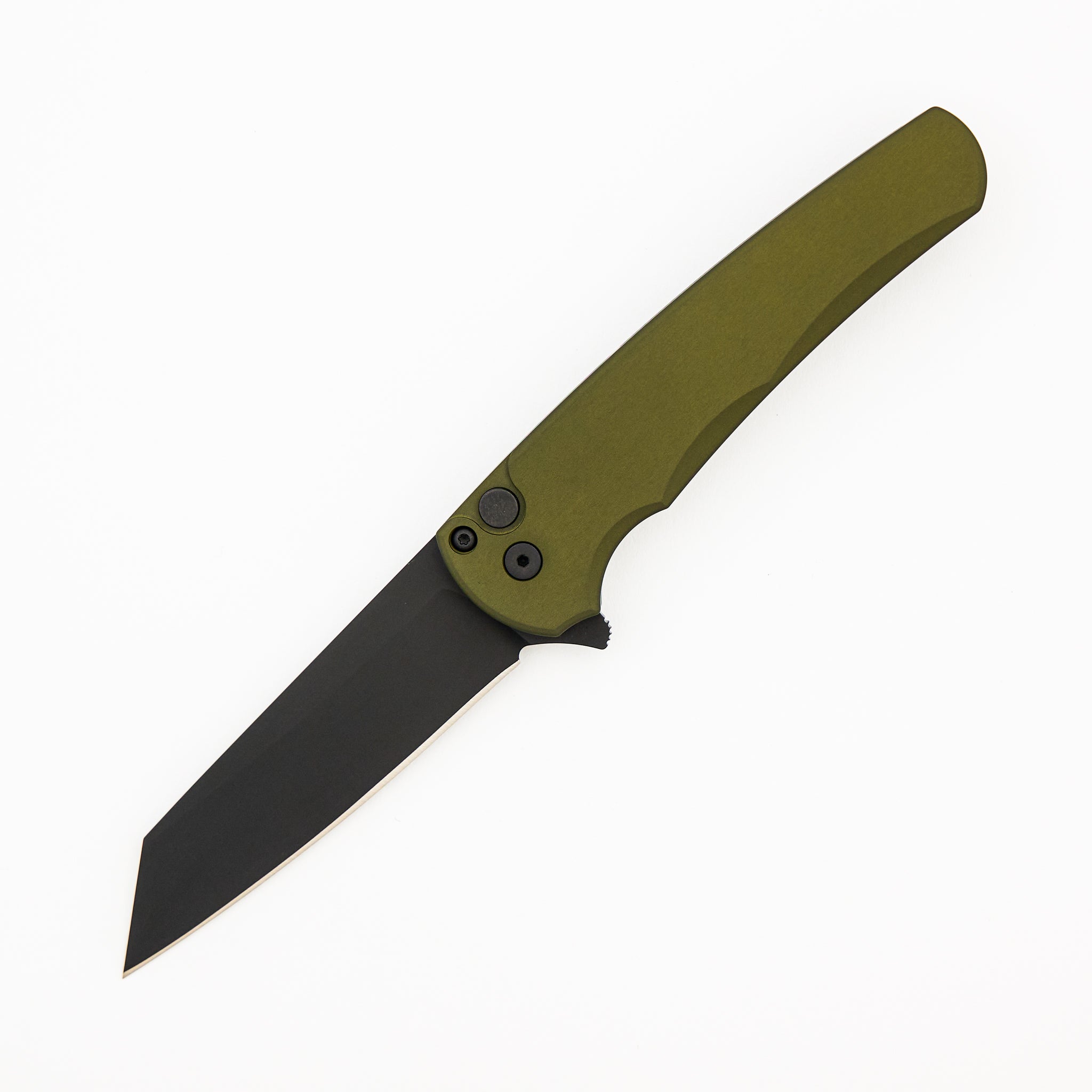 Malibu Flipper - 5403-Green - Green Aluminum Handle - DLC Black MagnaCut Reverse Tanto Blade