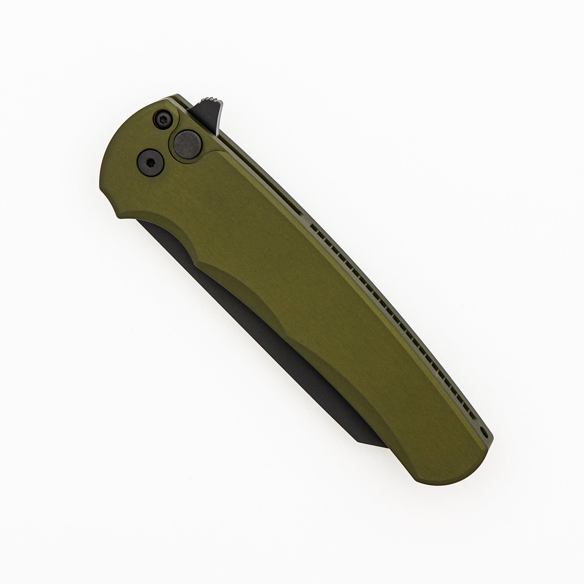 Malibu Flipper - 5403-Green - Green Aluminum Handle - DLC Black MagnaCut Reverse Tanto Blade