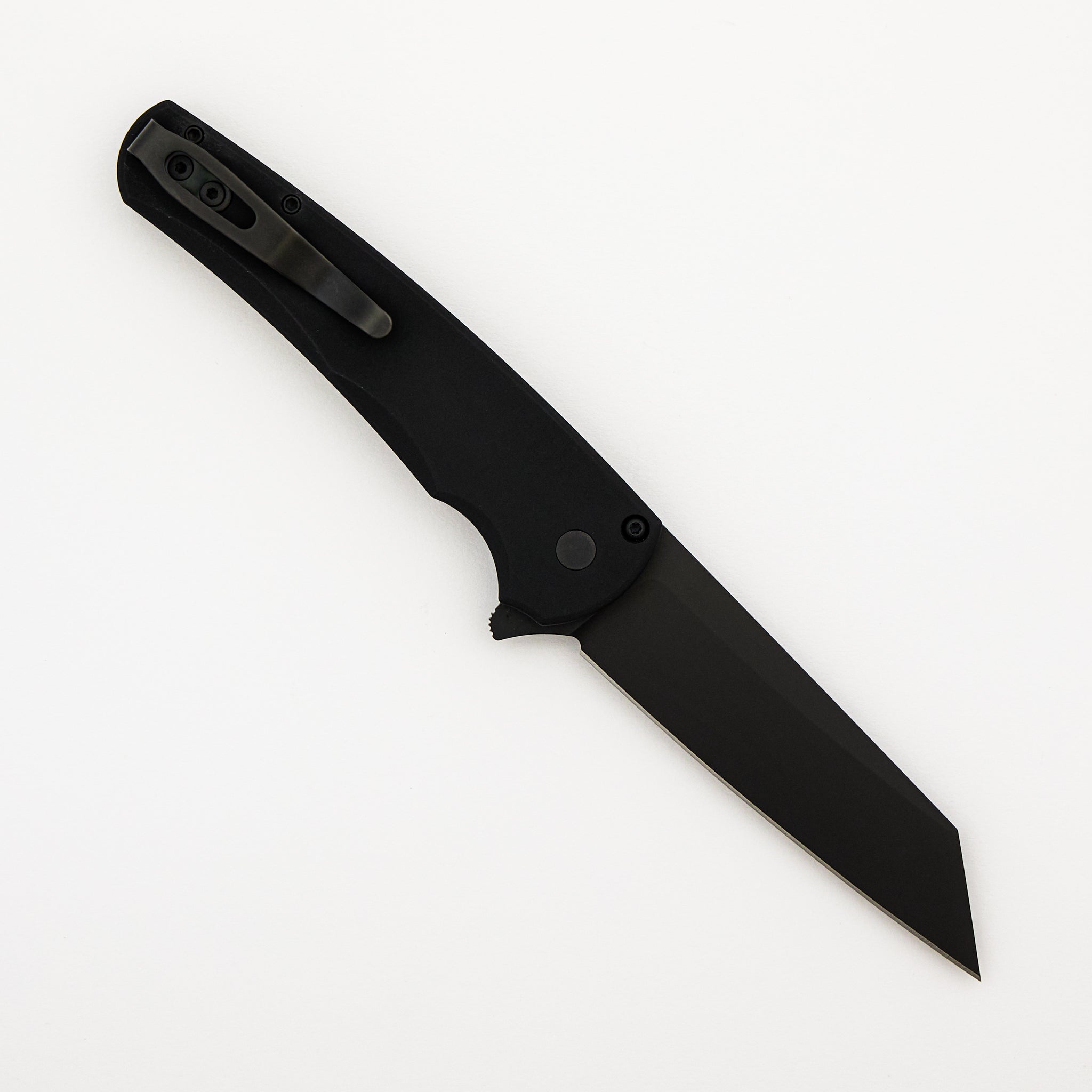 Malibu Flipper - 5403 - Smooth Black Handle - DLC Black Reverse Tanto MagnaCut Blade