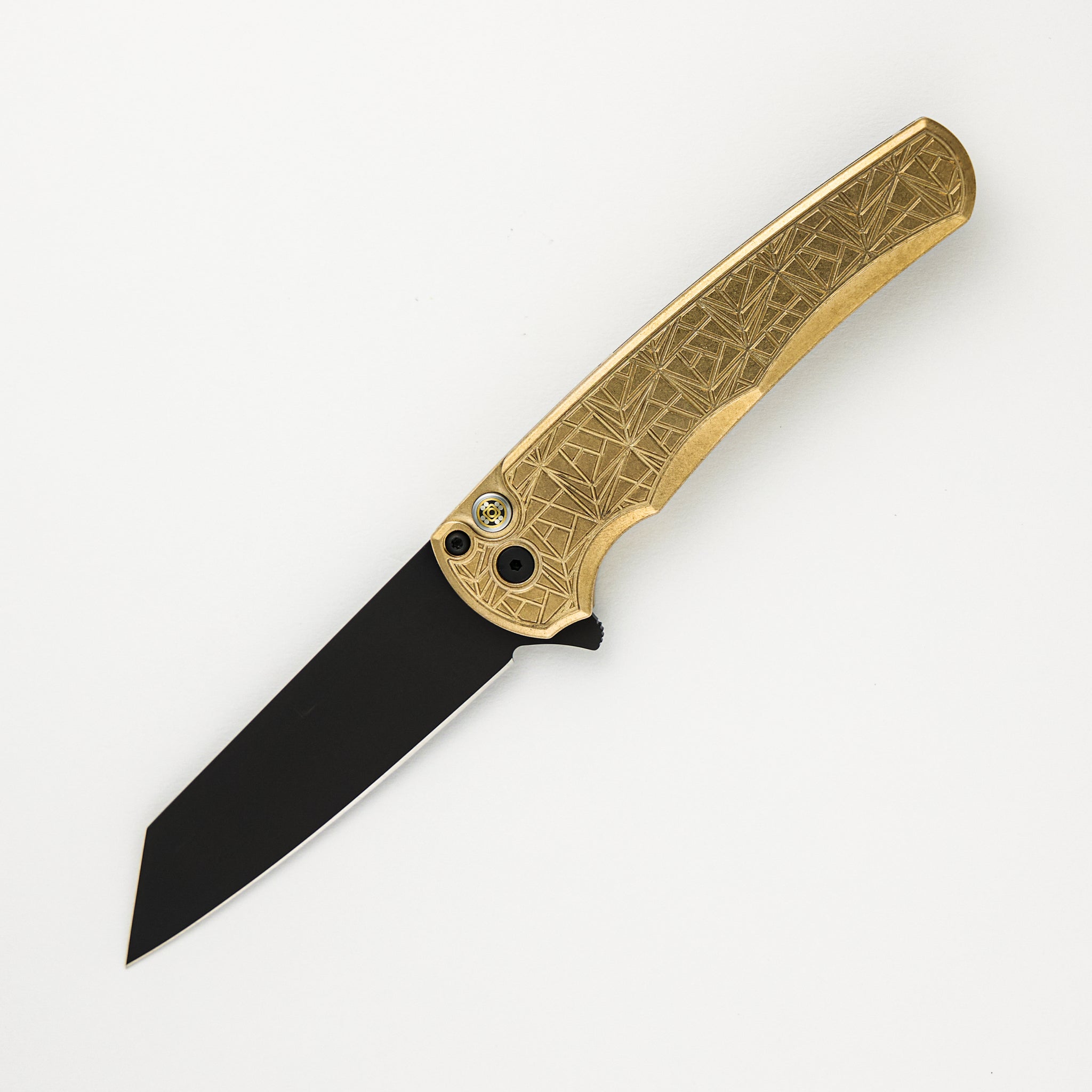 Pro-Tech Knives Malibu Flipper - AlBronze "Nexus" Handle - MagnaCut Blade - 5413-NEXUS