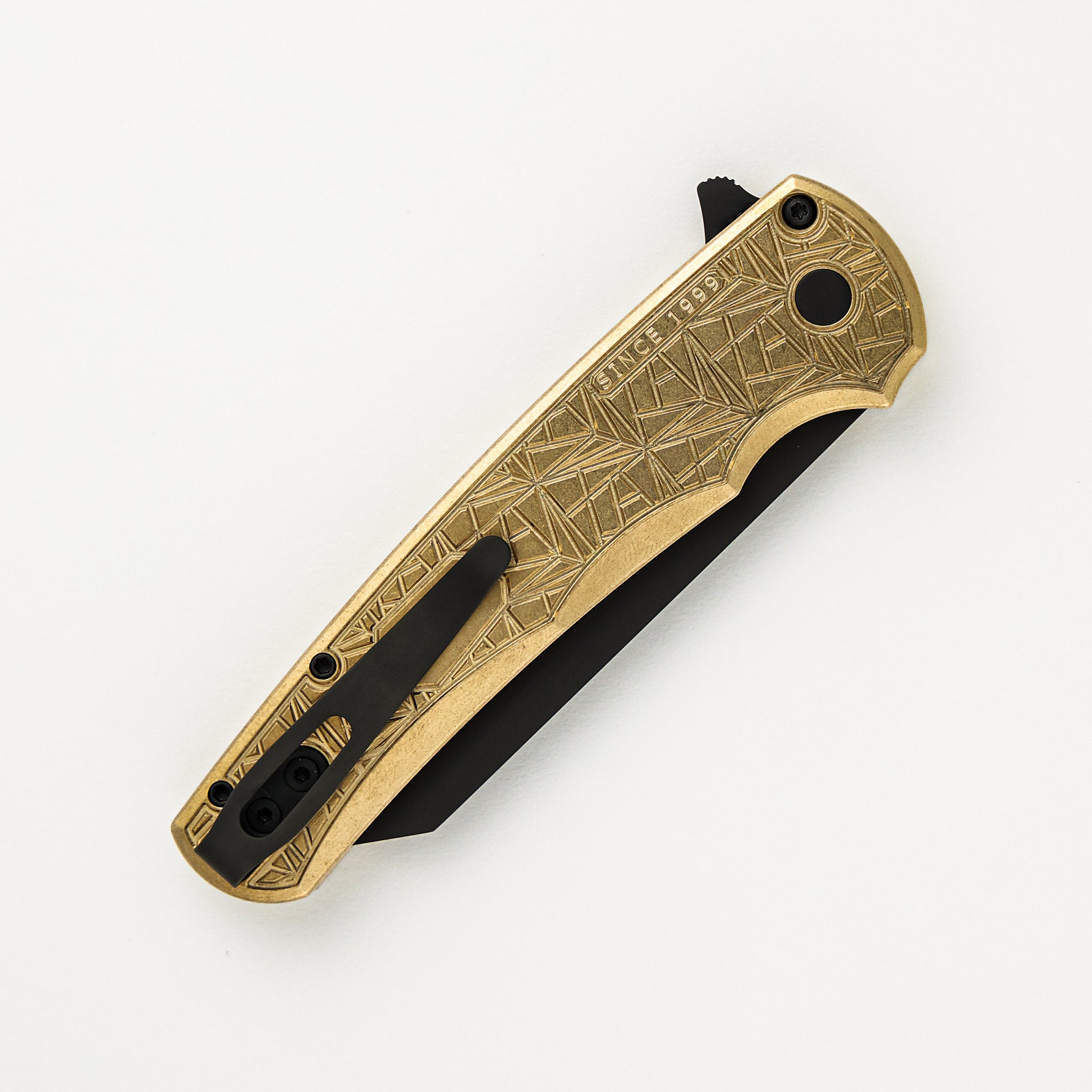 Pro-Tech Knives Malibu Flipper - AlBronze "Nexus" Handle - MagnaCut Blade - 5413-NEXUS