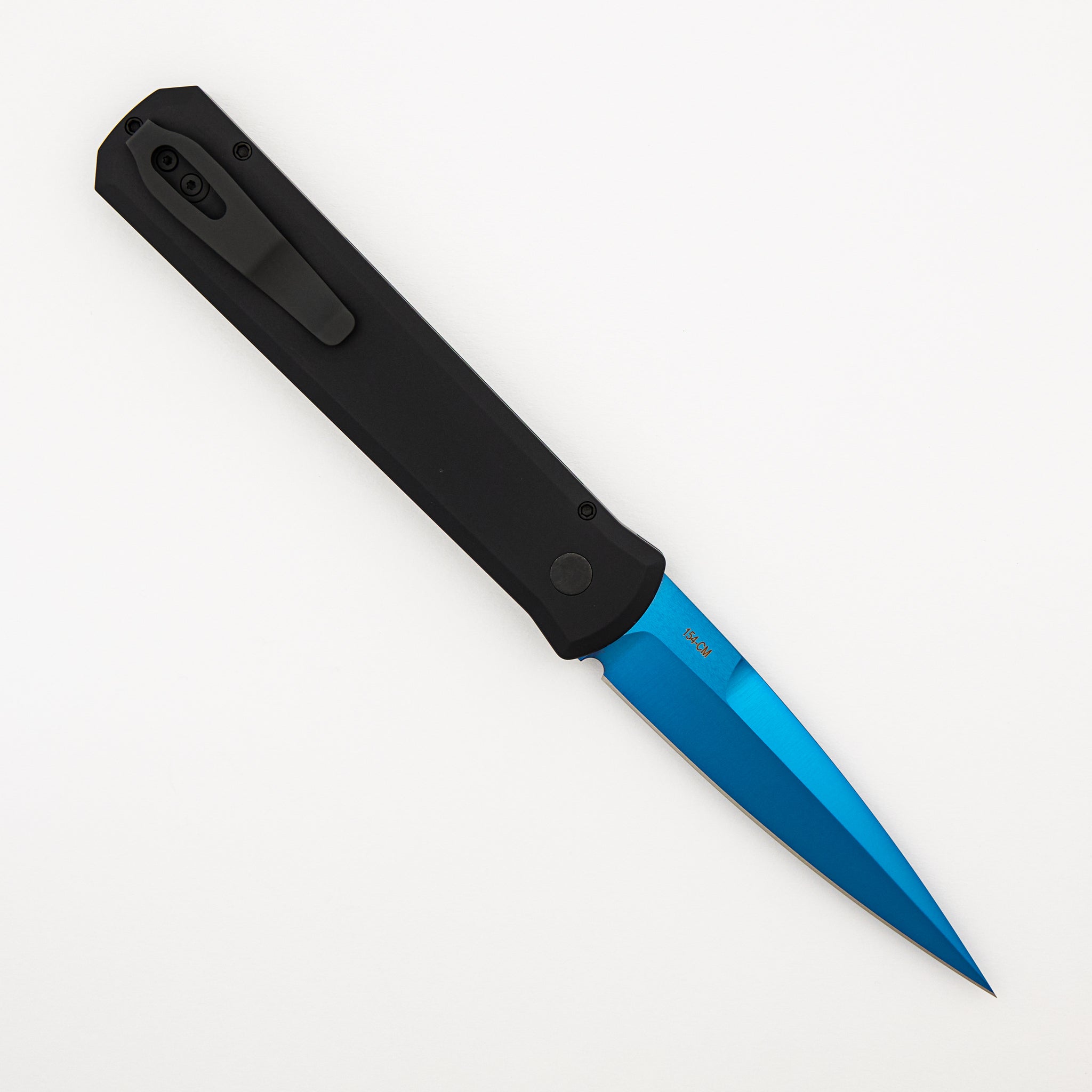 GODFATHER - 921 SB - Solid Black Handle - Sapphire Blue 154CM Blade