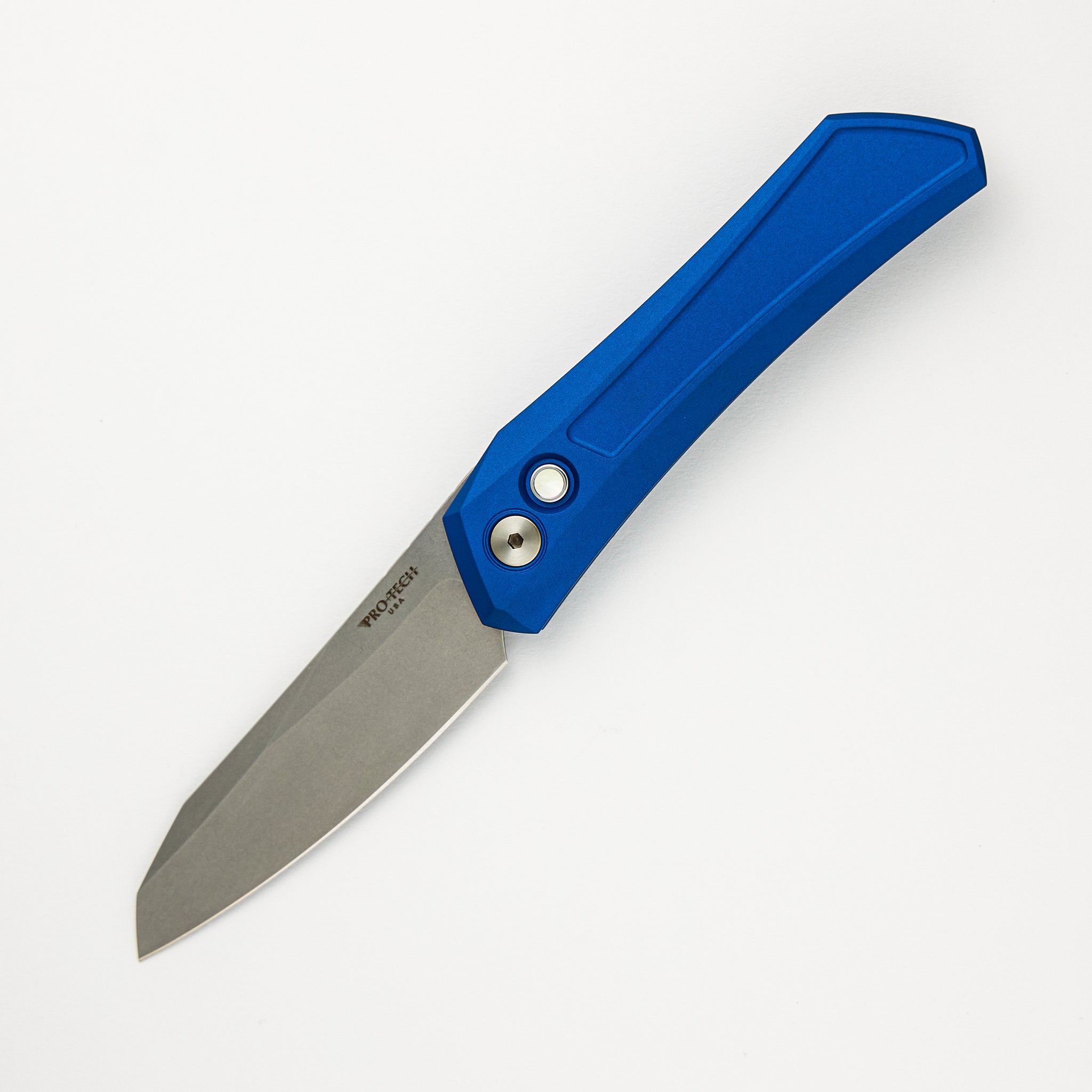 Pro-Tech Knives / Sinkevich Design Oligarch - Blue Aluminum Handle - Stonwashed MagnaCut Blade 2024 CCKS Fall DS101-BLUE