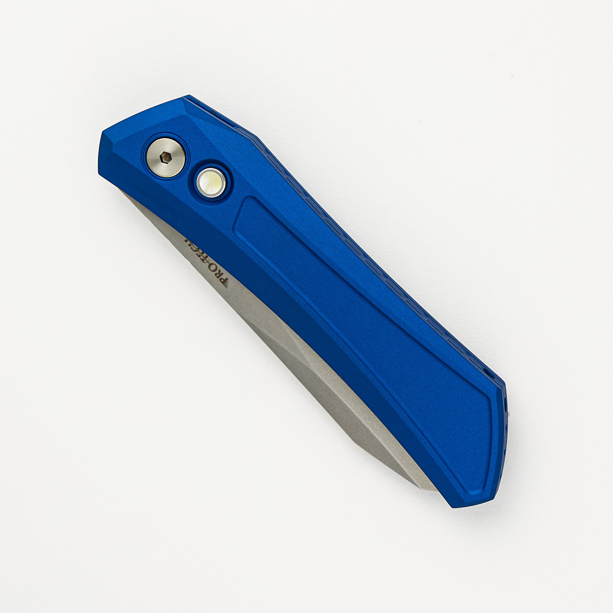 Pro-Tech Knives / Sinkevich Design Oligarch - Blue Aluminum Handle - Stonwashed MagnaCut Blade 2024 CCKS Fall DS101-BLUE