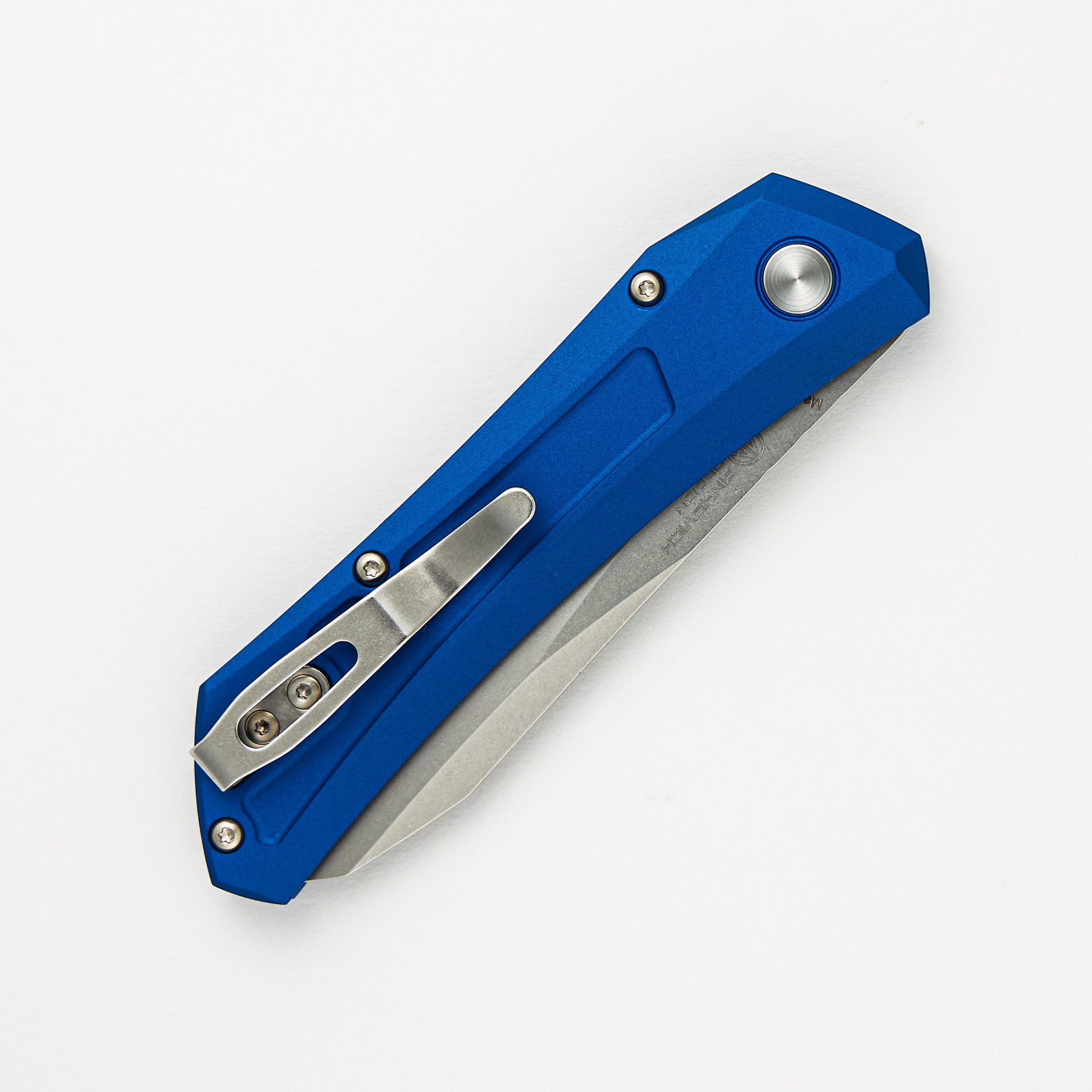 Pro-Tech Knives / Sinkevich Design Oligarch - Blue Aluminum Handle - Stonwashed MagnaCut Blade 2024 CCKS Fall DS101-BLUE