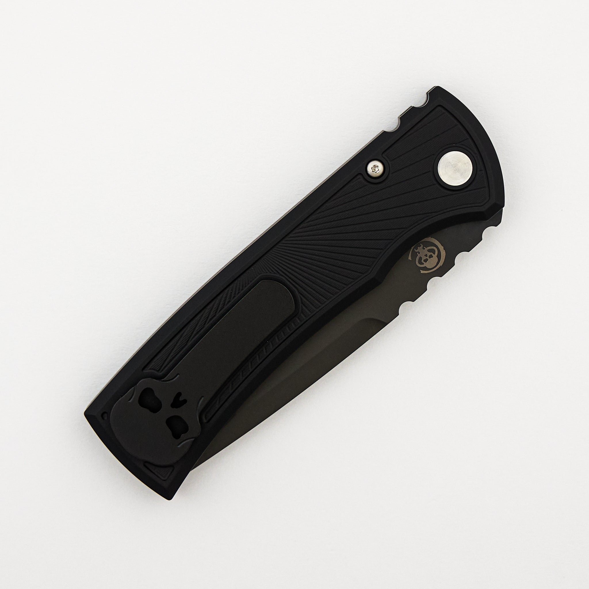 Redencion 229 - CCKSF25.Redencion.1 - Black "Skull Key" Textured Handle - DLC Black S35VN Blade (Chaves Design)