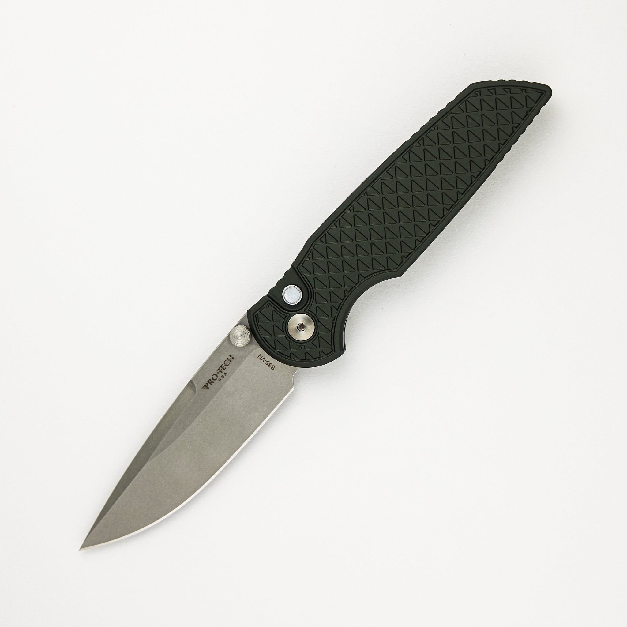 Pro-Tech Knives TR-3 Integrity - 2025 CCKS Spring - "Relic" Textured Green Handle - S35VN Blade