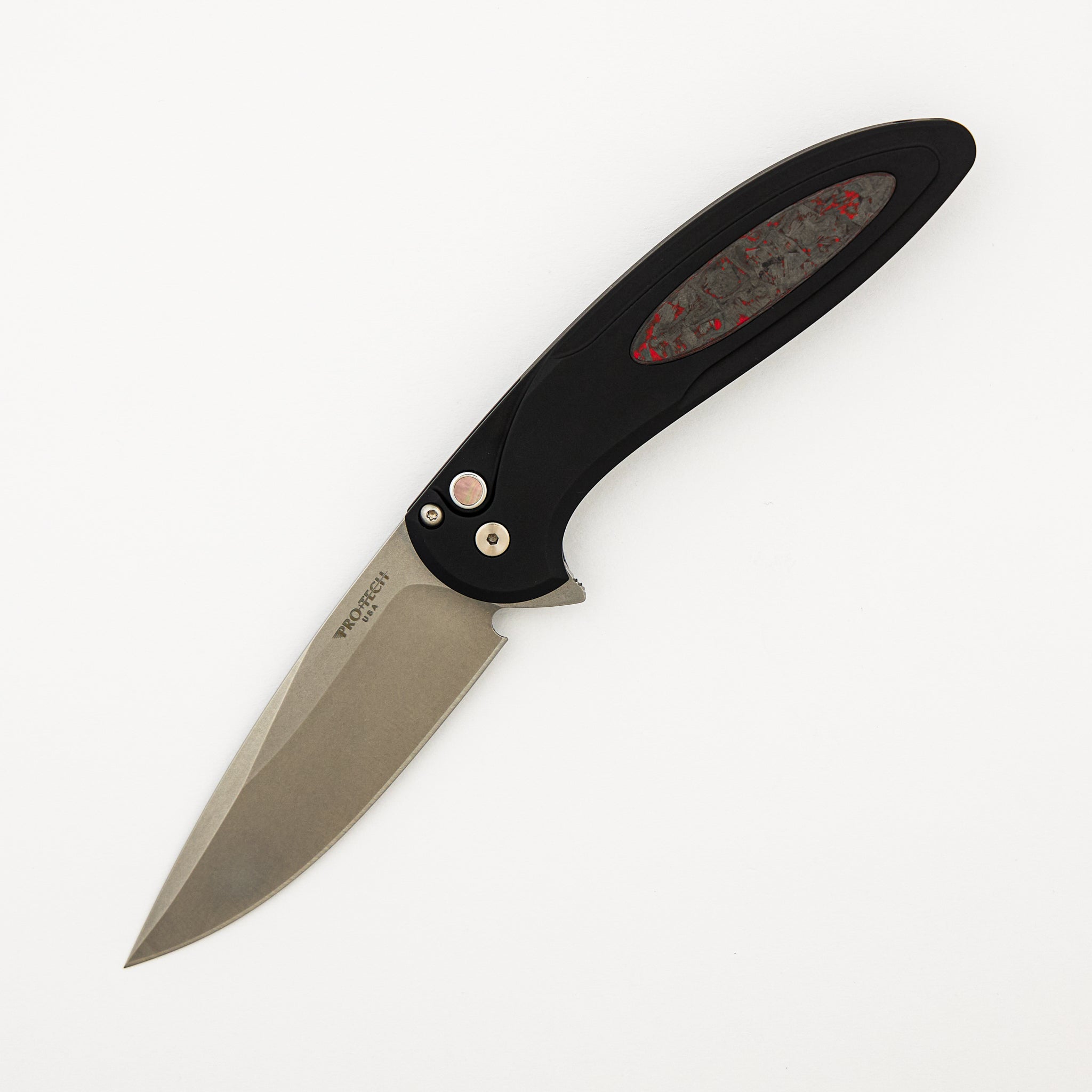 Cambria 2 - CF2101-LTD TC Red - Black Aluminum Handle - Red Techocarbo Inlay - MagnaCut Blade