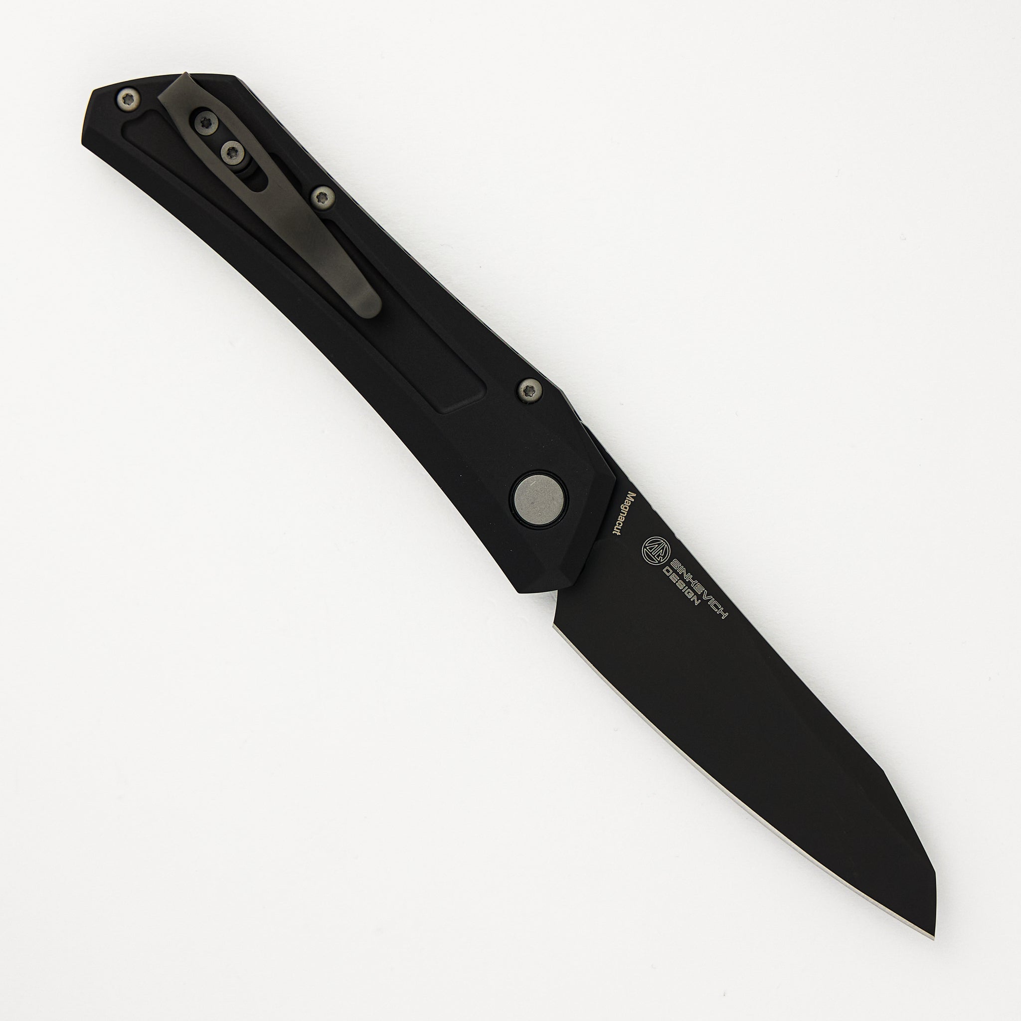 Oligarch - Black Aluminum Handle - DLC Black MagnaCut Blade DS103 (Sinkevich Design)