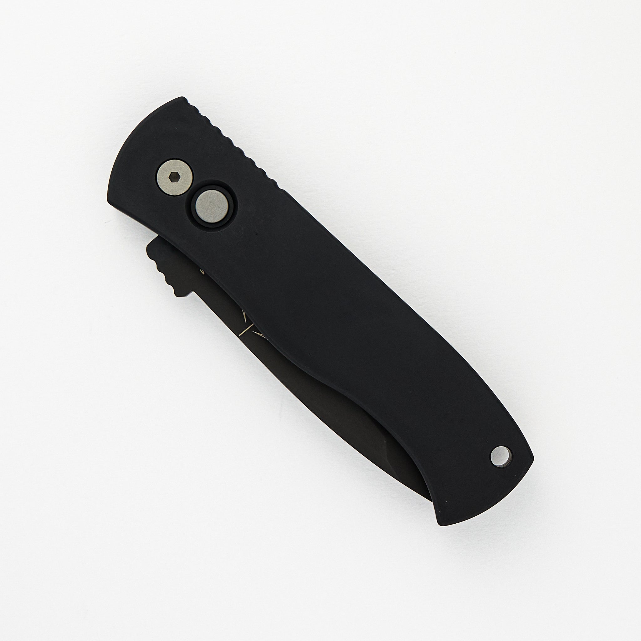 Pro-Tech Knives Emerson CQC7 Tanto Auto – Black Aluminum Handle – Black DLC Blade – E7T03