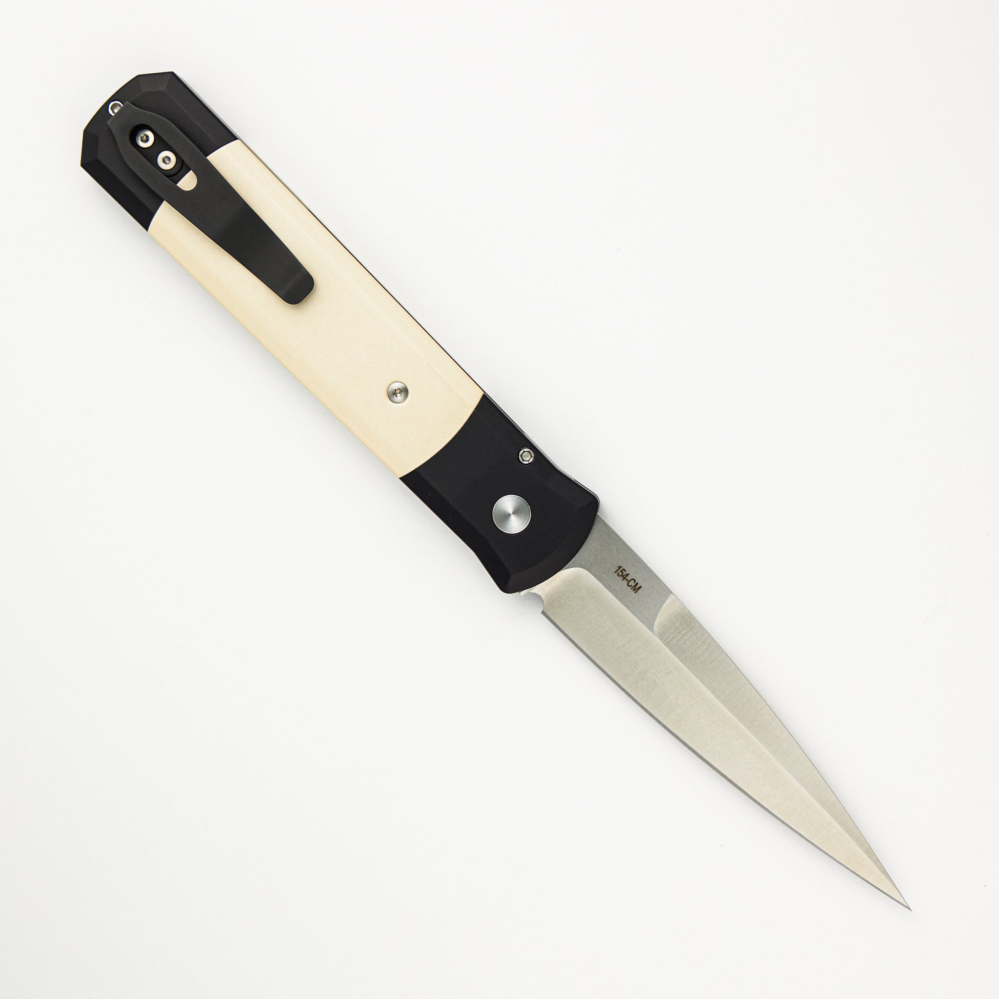 Pro-Tech Knives GODFATHER – "Tuxedo" Black Handle - 154-CM Blade - 951