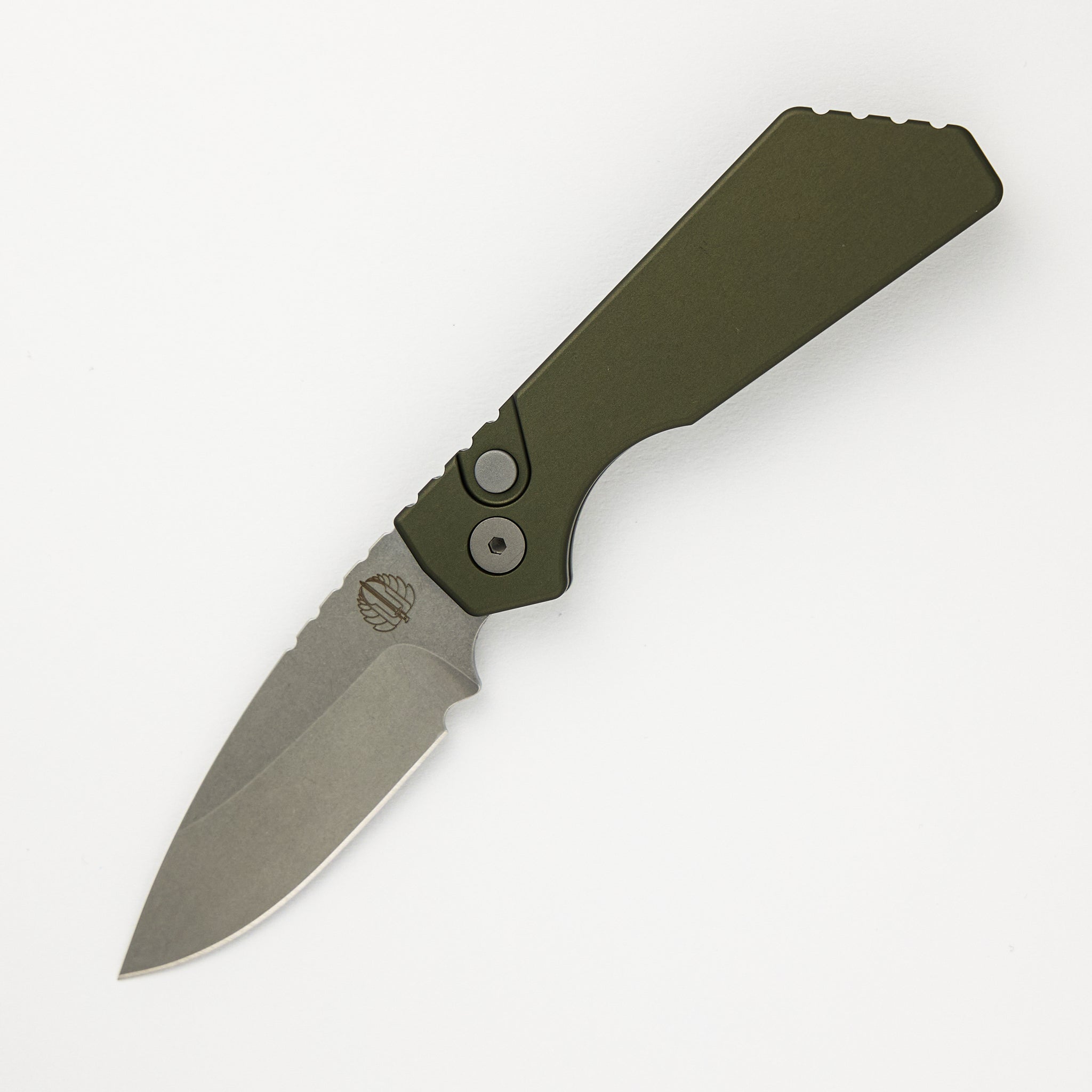 Pro-Tech Knives Strider PT Auto – Solid Green Handle Stonewash Magnacut Blade PT201-GREEN