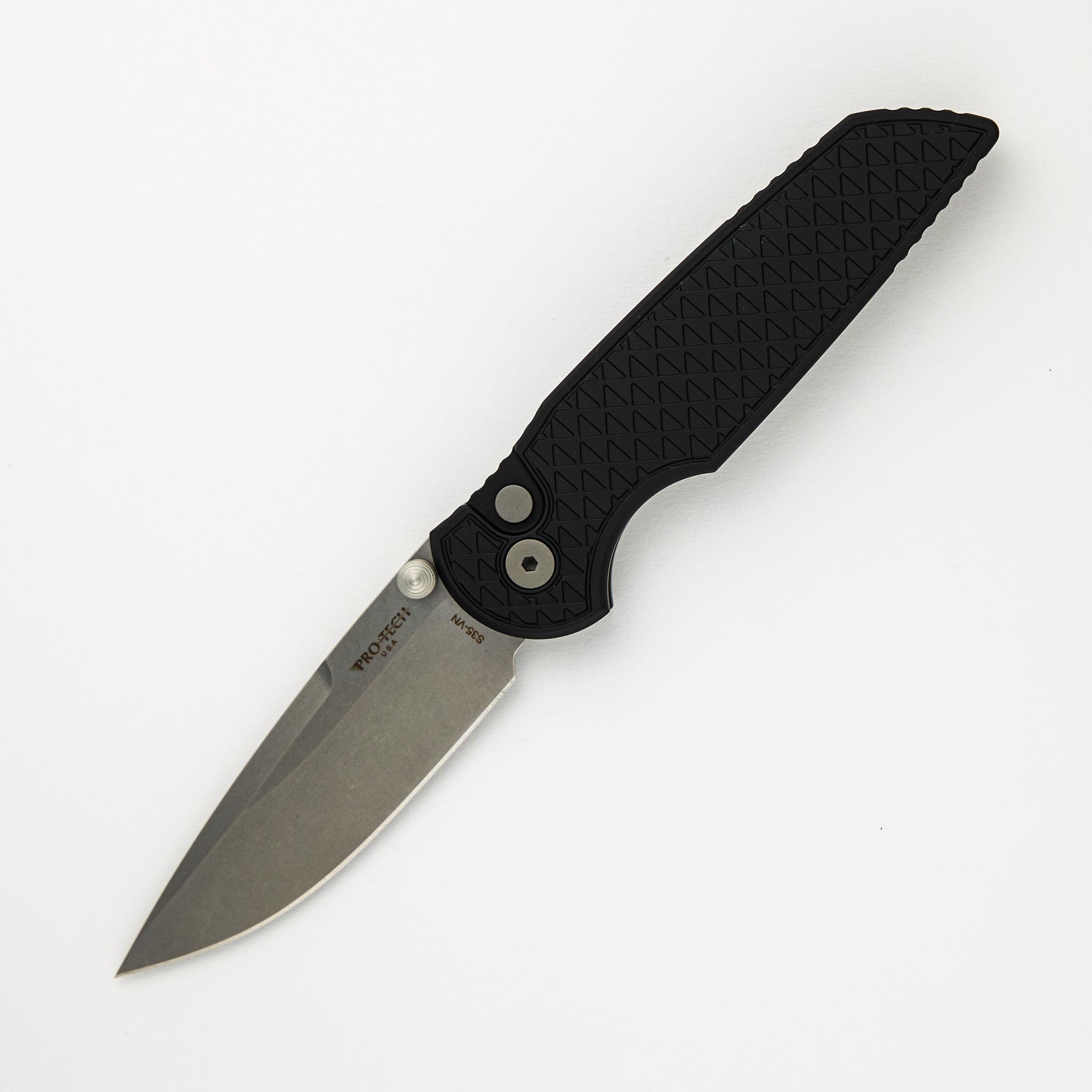 Pro-Tech Knives TR-3 Integrity - "Relic" Textured Black Aluminum Handle - S35VN Blade - INT105