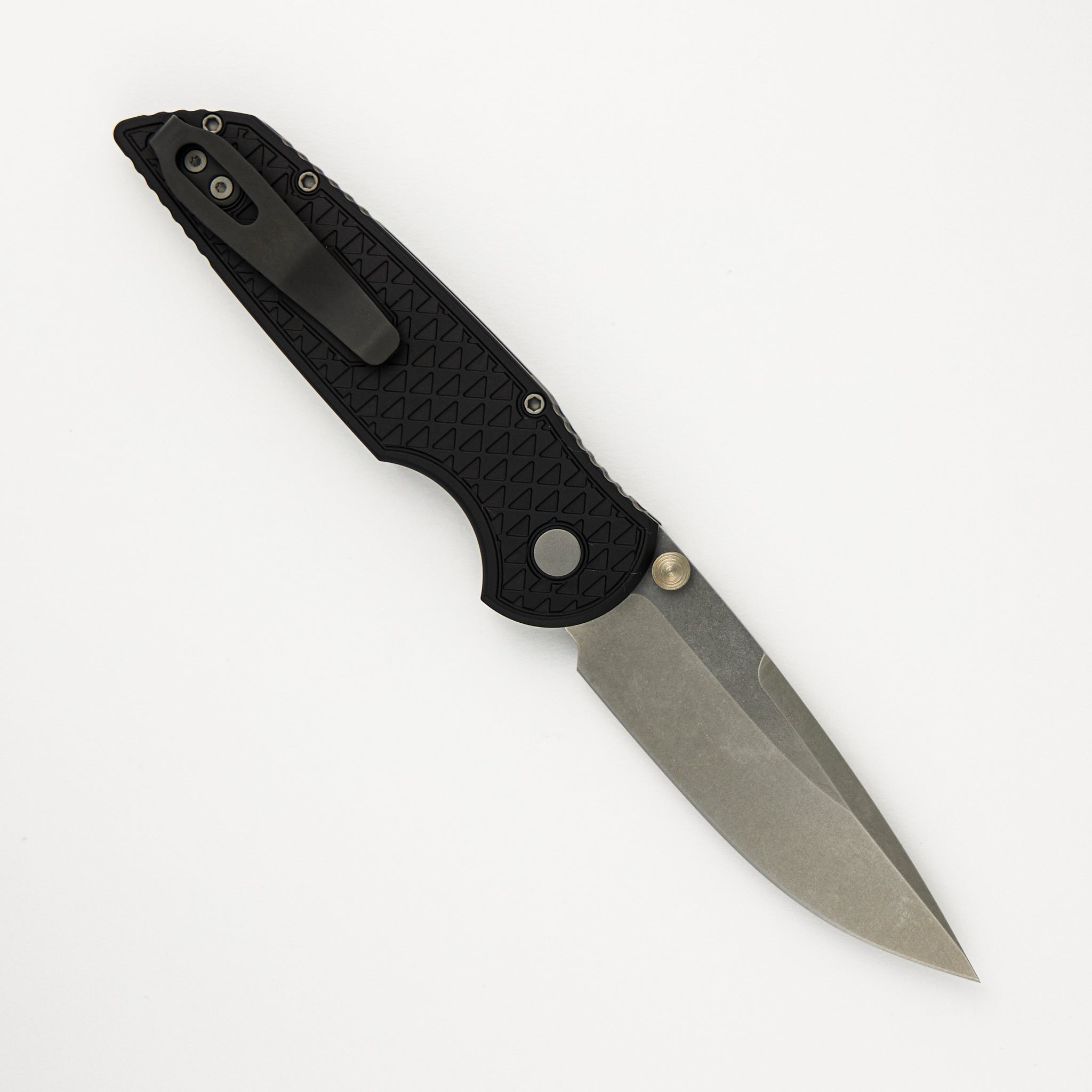 Pro-Tech Knives TR-3 Integrity - "Relic" Textured Black Aluminum Handle - S35VN Blade - INT105