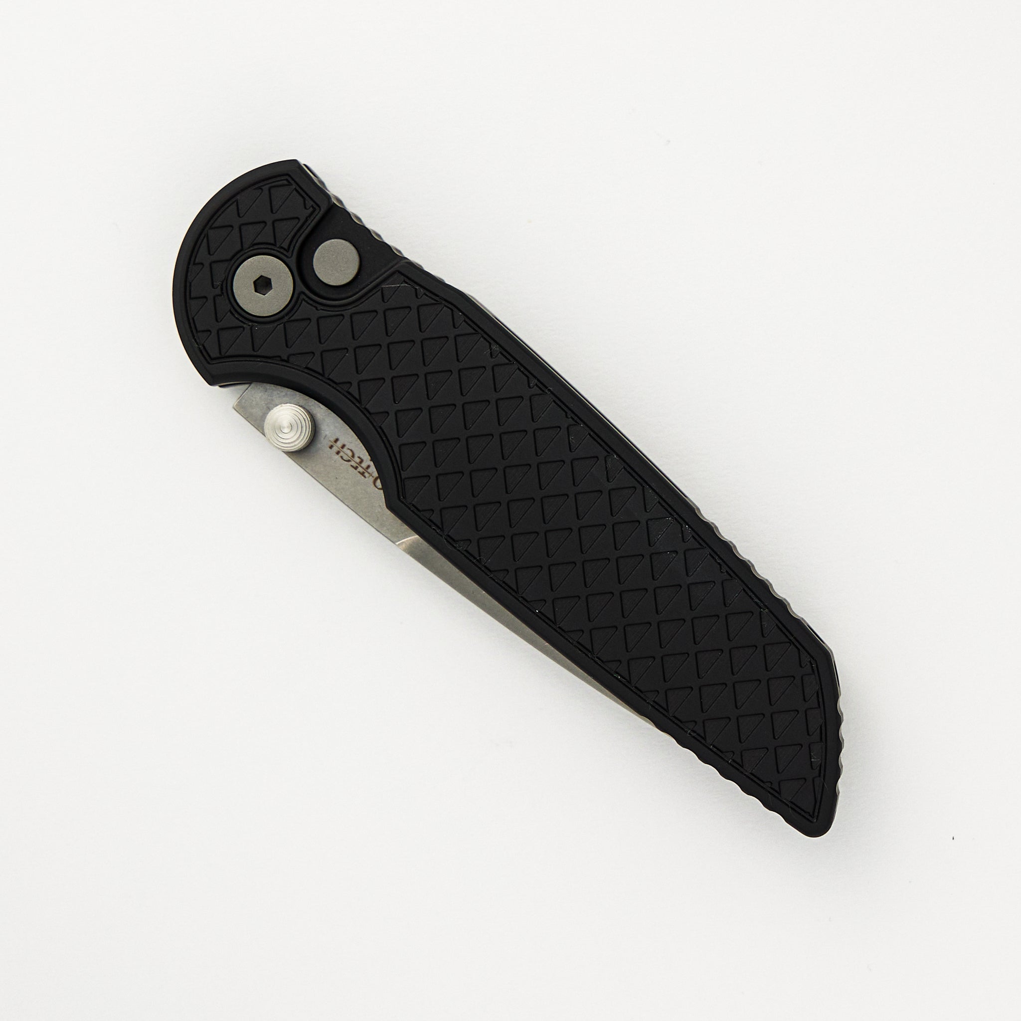 Pro-Tech Knives TR-3 Integrity - "Relic" Textured Black Aluminum Handle - S35VN Blade - INT105