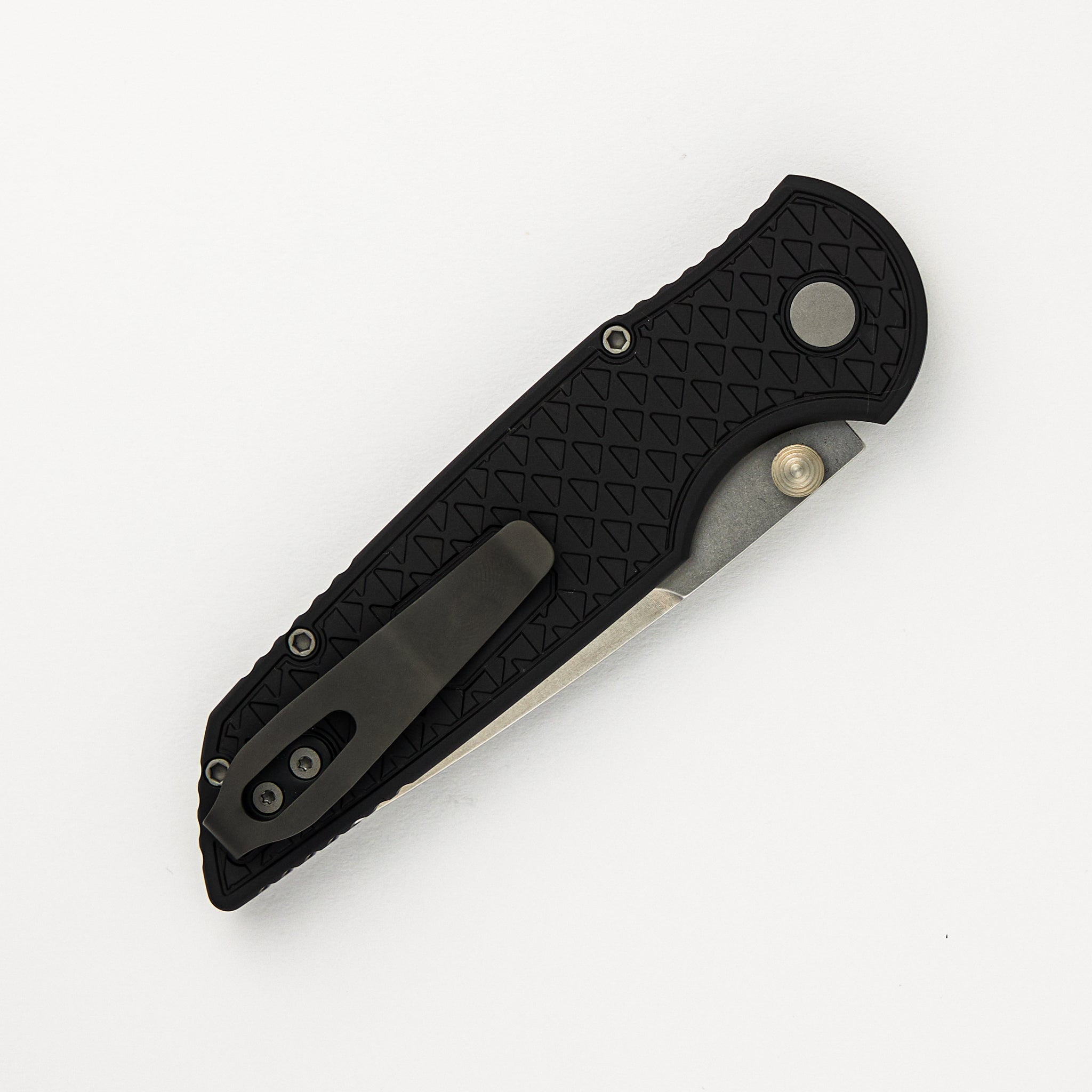 Pro-Tech Knives TR-3 Integrity - "Relic" Textured Black Aluminum Handle - S35VN Blade - INT105