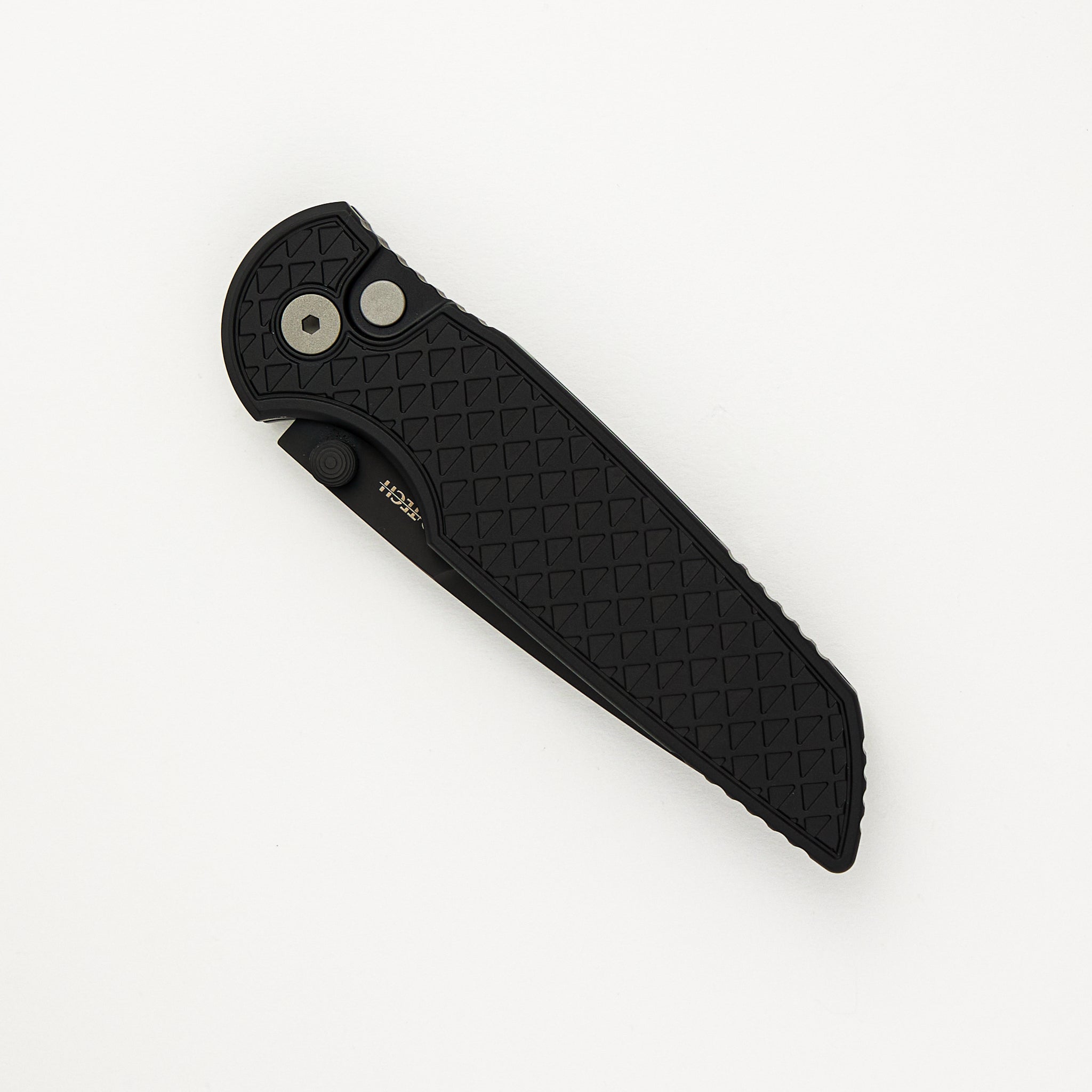 Pro-Tech Knives TR-3 Integrity - Black "Relic" Textured Handle - DLC Black S35VN Blade - INT106