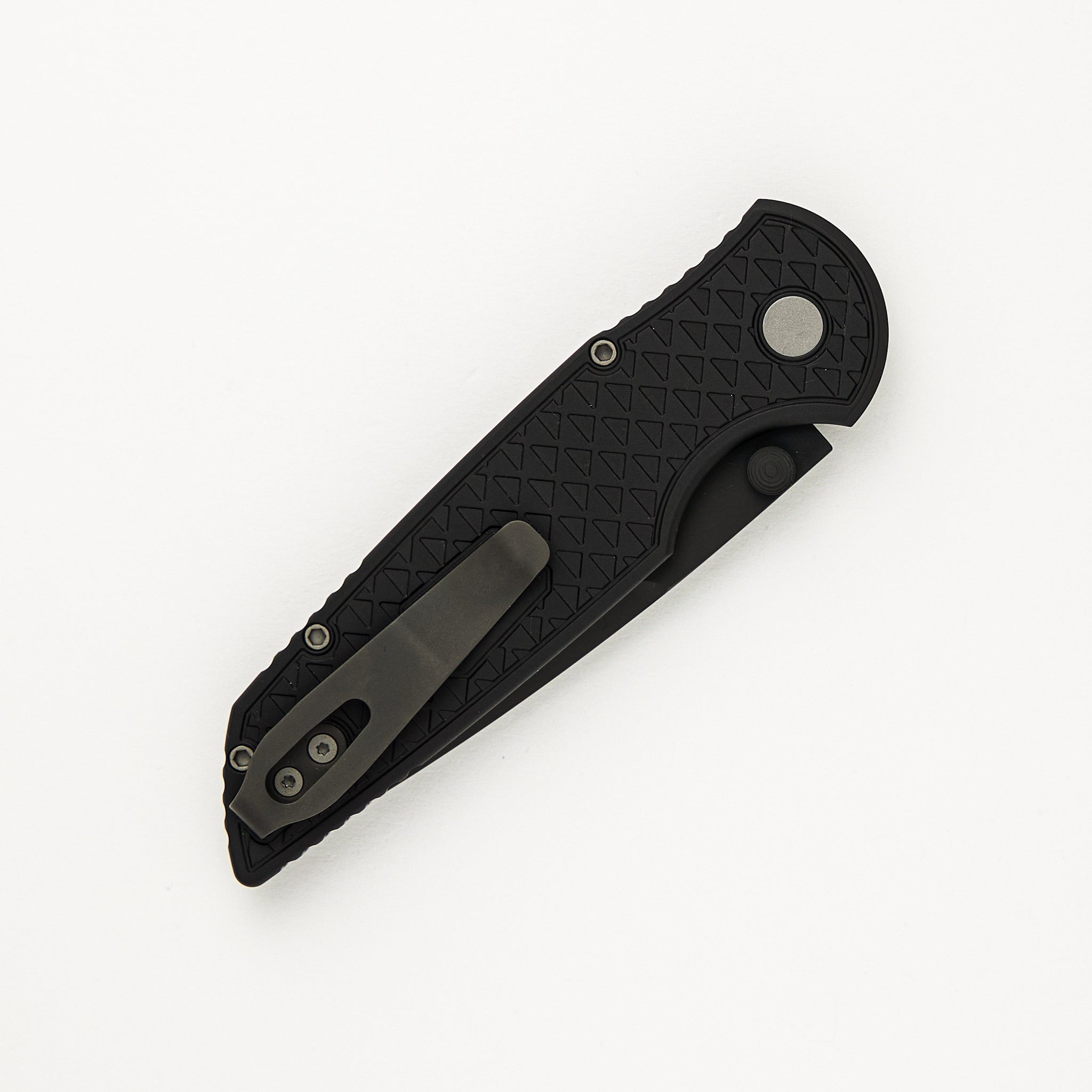 Pro-Tech Knives TR-3 Integrity - Black "Relic" Textured Handle - DLC Black S35VN Blade - INT106