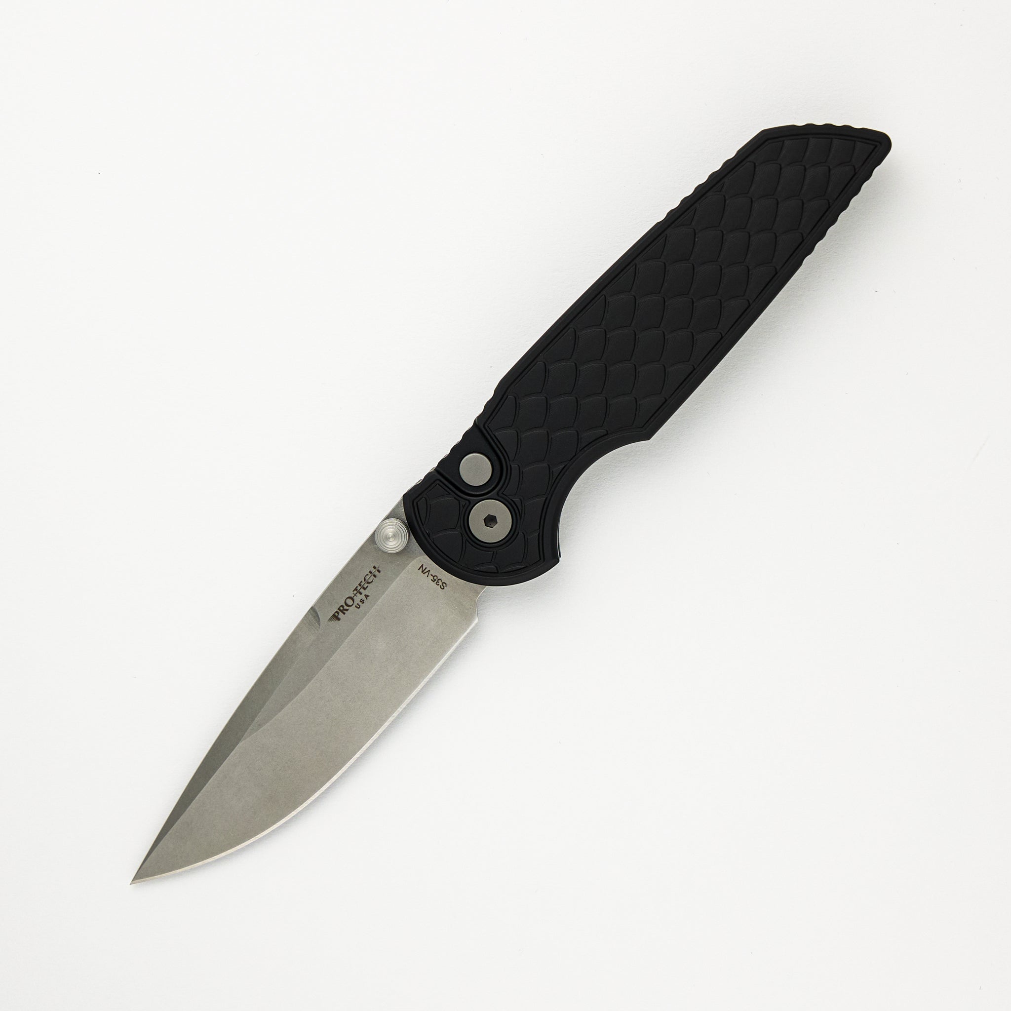 Pro-Tech Knives TR-3 Integrity - "Reptile" Textured Black Handle - S35VN Blade - INT105-REPTILE