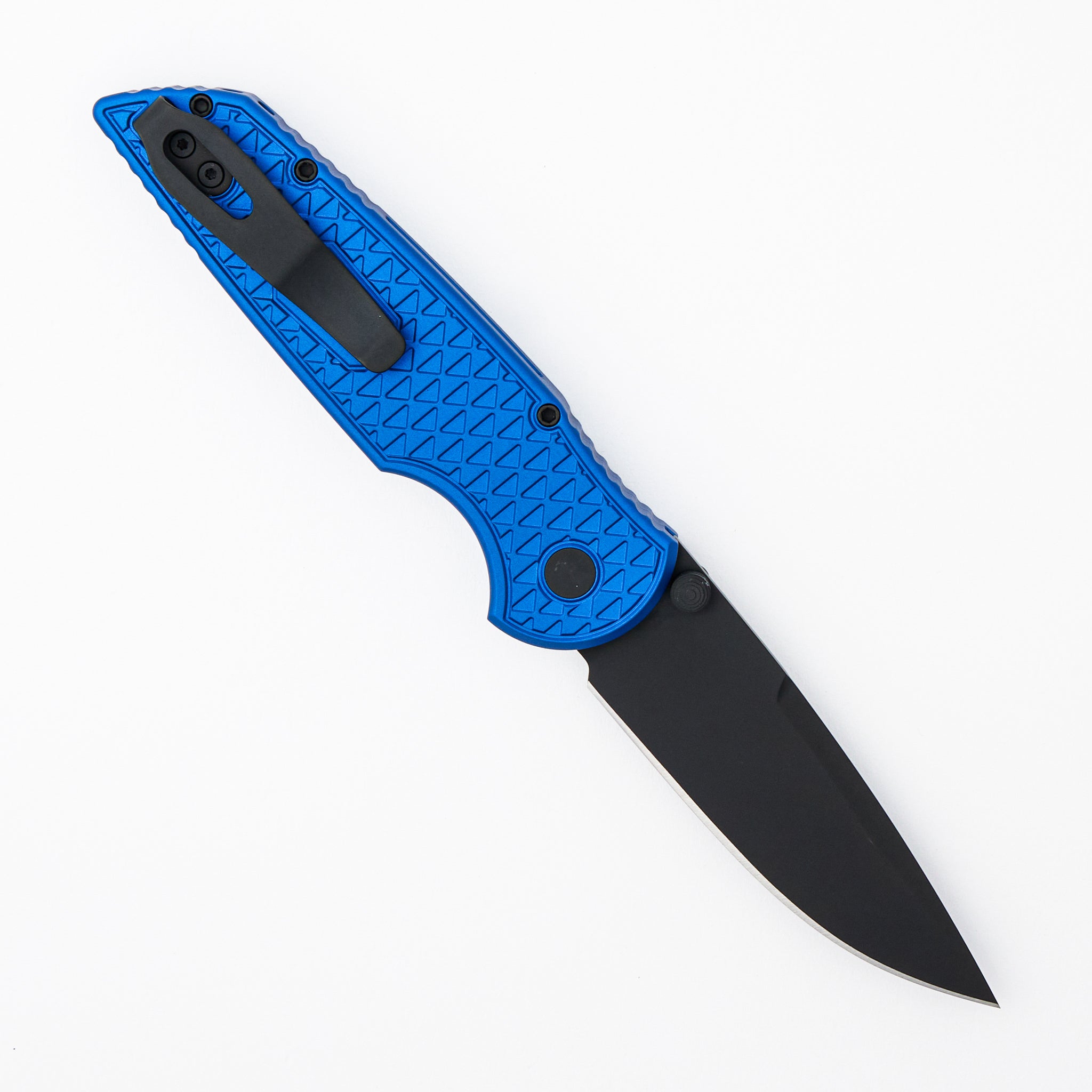 TR-3 Integrity - INT1106-BLUE - "Relic" Textured Blue Handle - DLC Black MagnaCut Blade