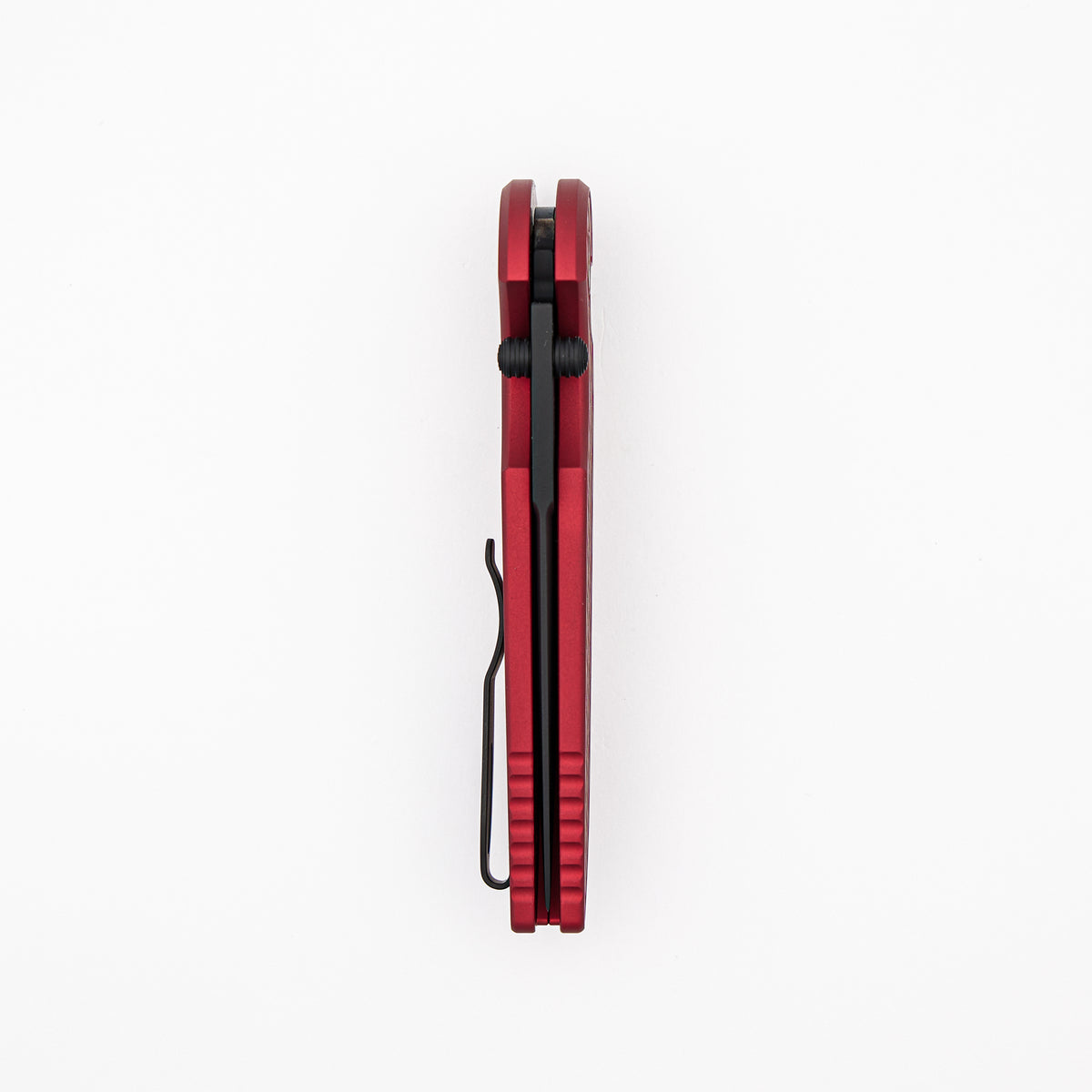 TR-3 Integrity - INT1106-REPTILE RED - Red "Reptile" Textured Handles - DLC Black MagnaCut Blade