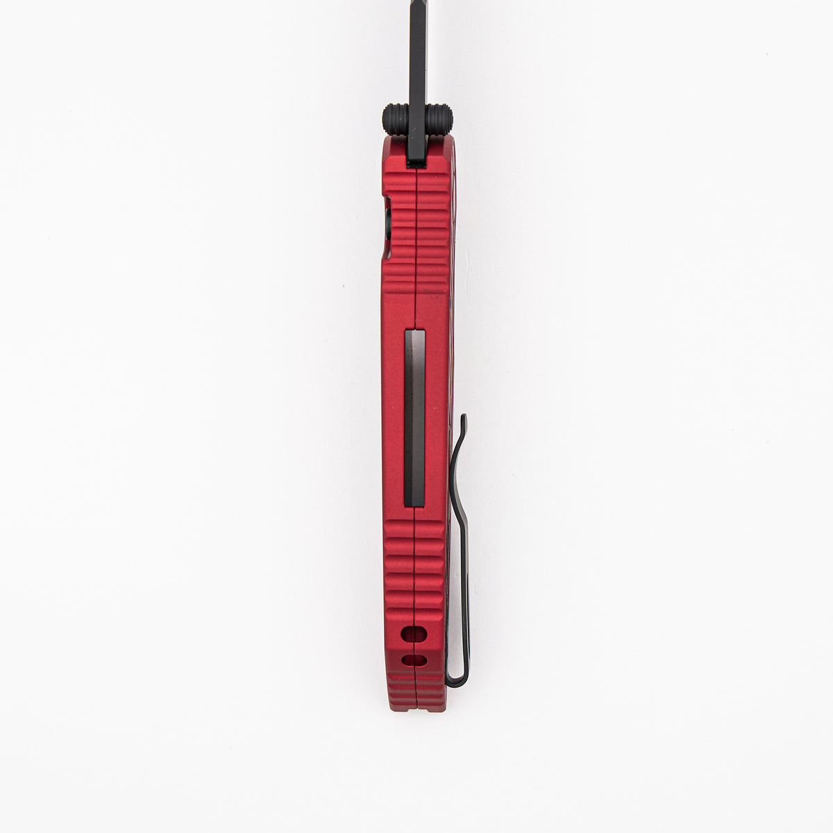 TR-3 Integrity - INT1106-REPTILE RED - Red "Reptile" Textured Handles - DLC Black MagnaCut Blade