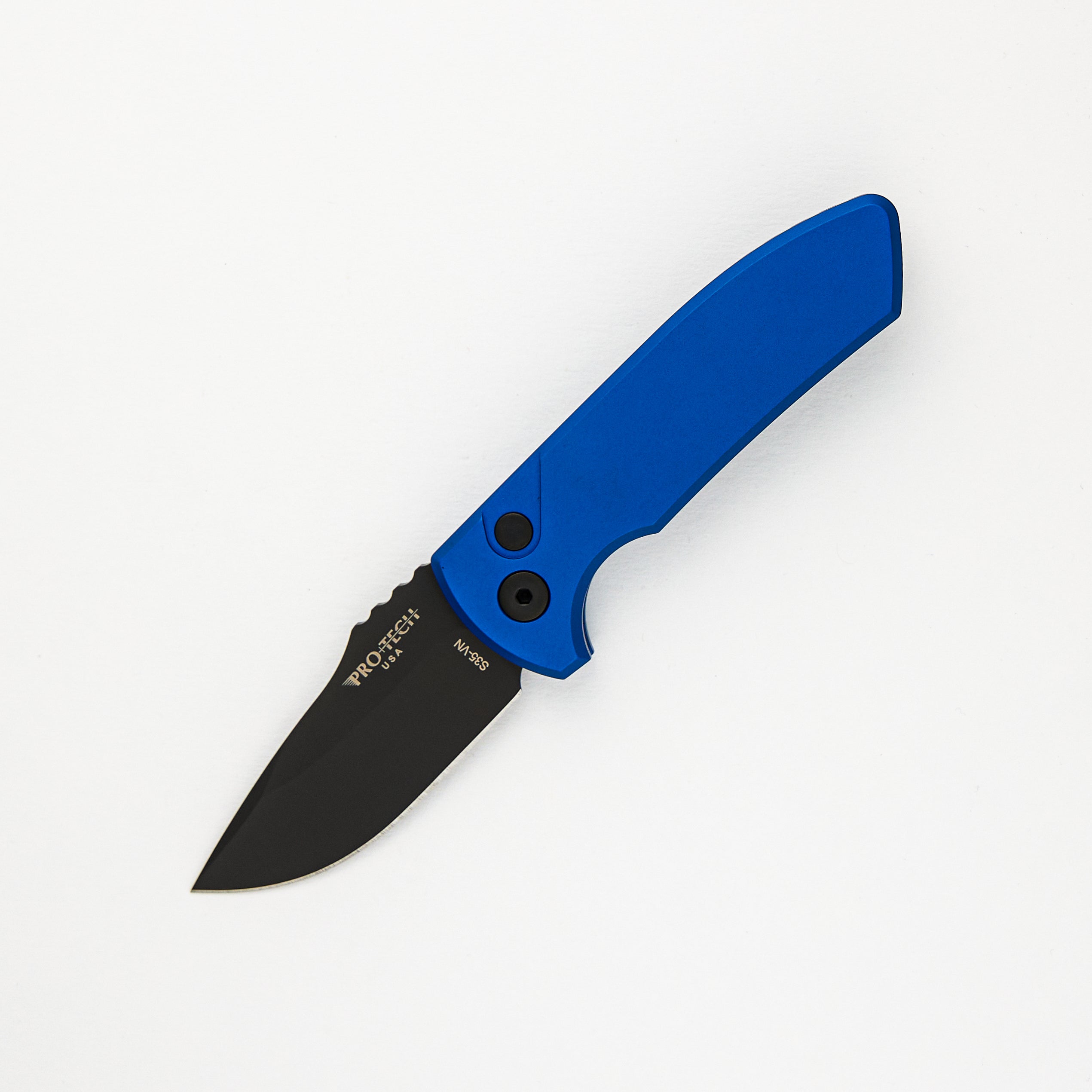 Pro-Tech Knives SBR – Smooth Blue Handle – Black S35VN Blade LG403-BLUE