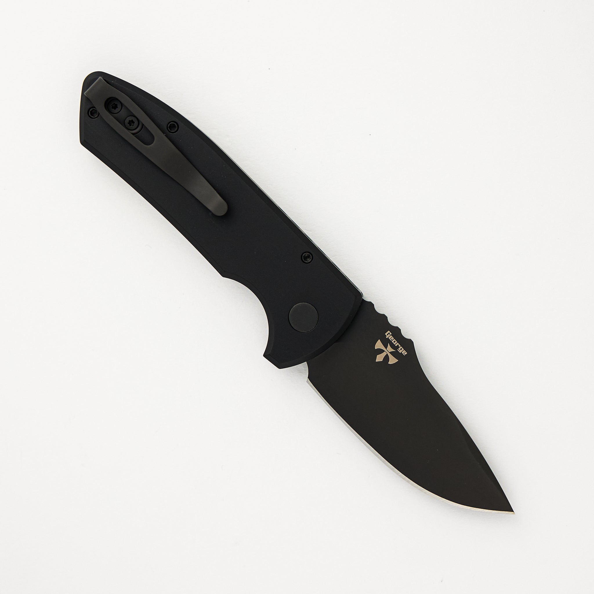 Pro-Tech Knives SBR – Black Handle W- Knurling – Black S35VN Blade LG407