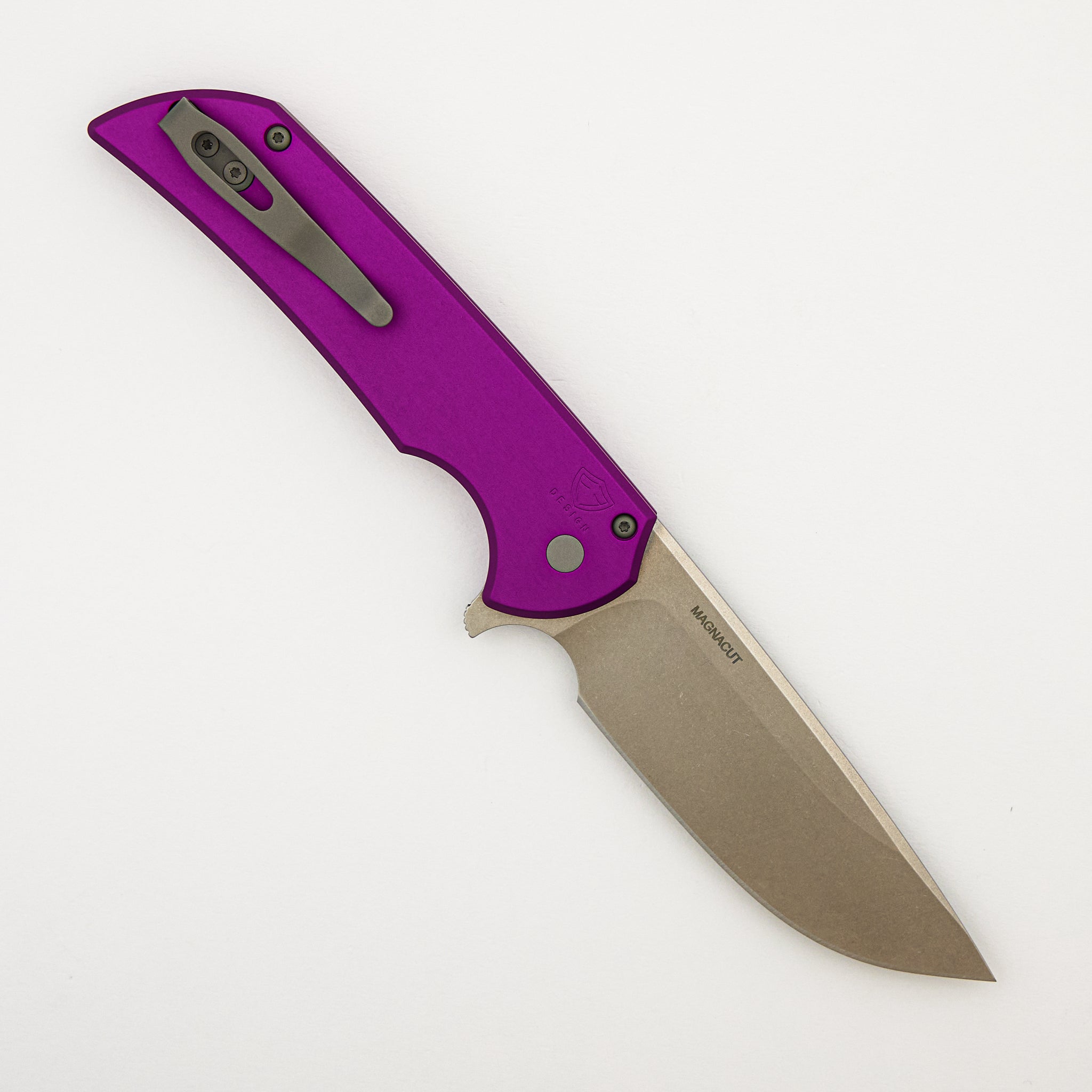 Mordax - MX101-PURPLE - Solid Purple Handle - Stonewash MagnaCut Blade