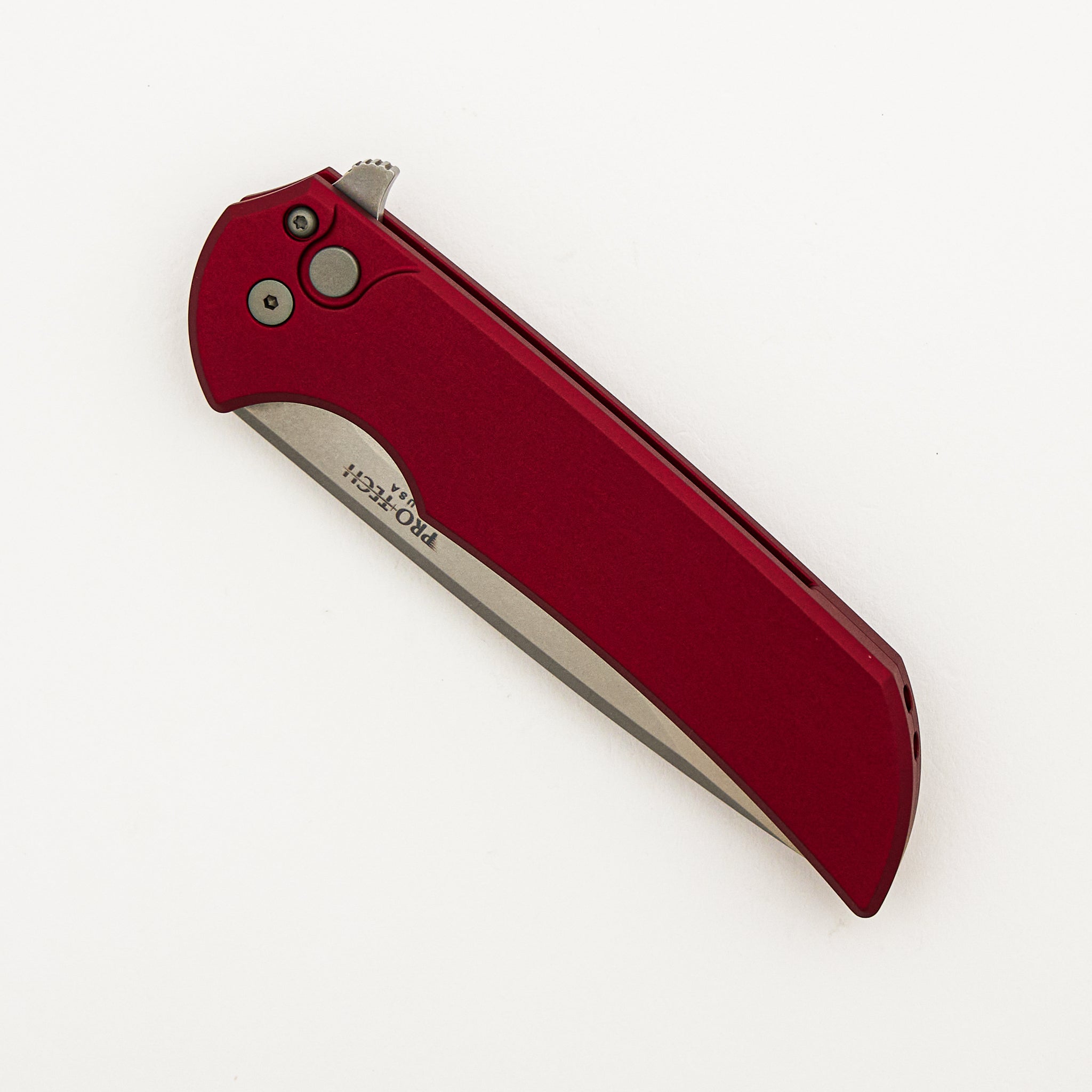 Mordax - MX101-RED - Solid Red Handle - Stonewash CPM-20CV Blade