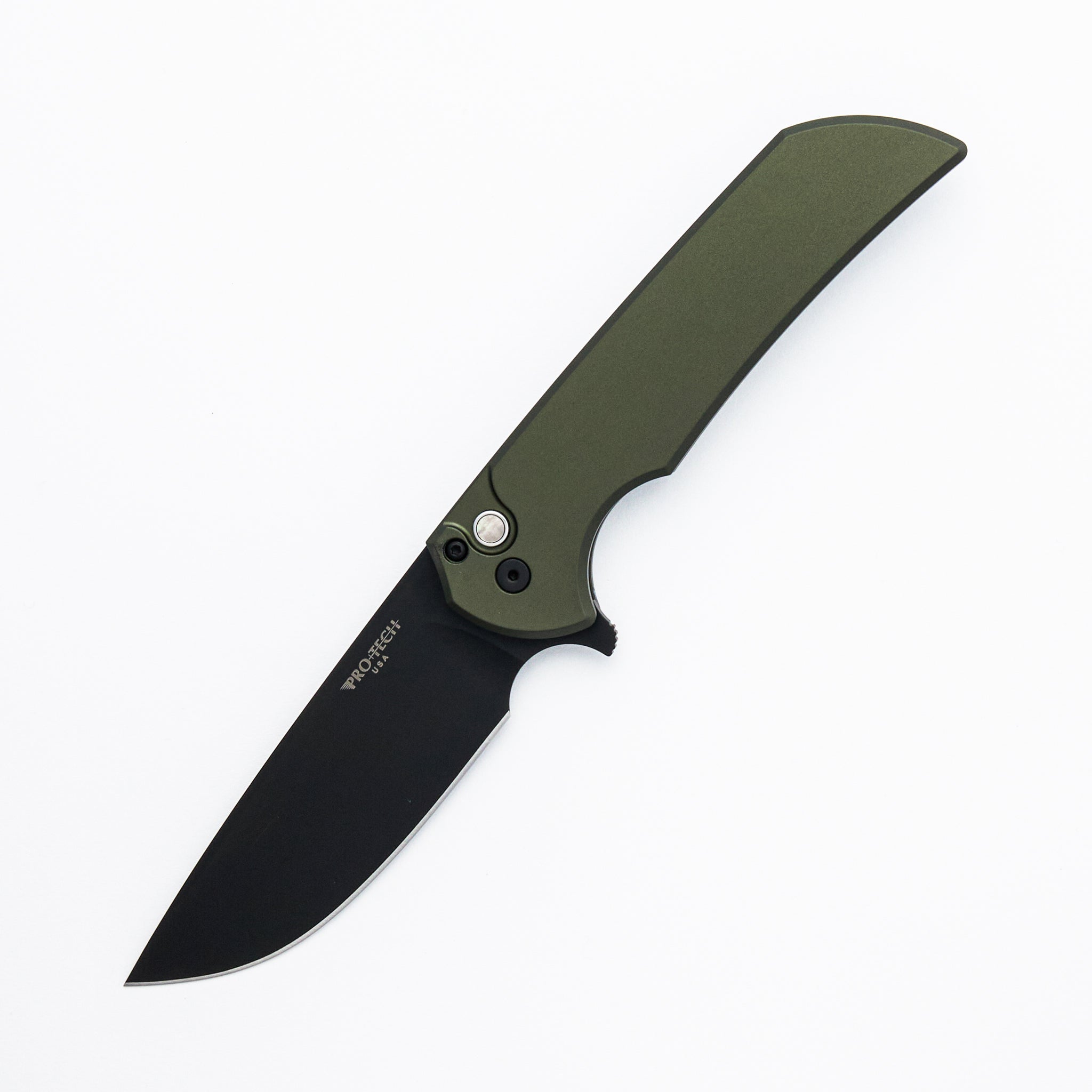 Mordax - MX103 -LTD GREEN - Solid Green Handle - DLC Black MagnaCut Blade - Black Lip Pearl Button