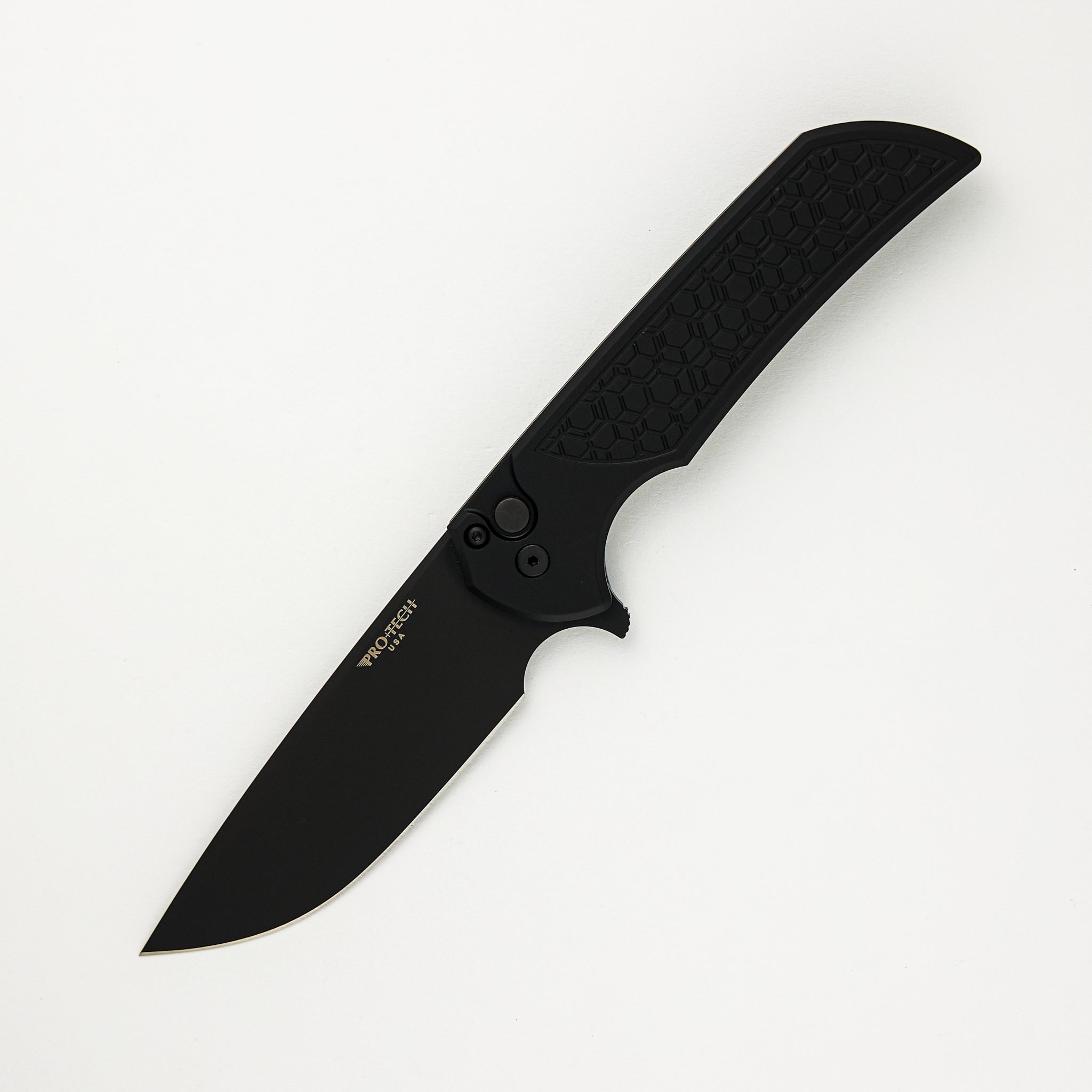 Pro-Tech Knives Mordax - MX106-Gridlock - Black "Gridlock" Textured Handle - DLC Black MagnaCut Blade