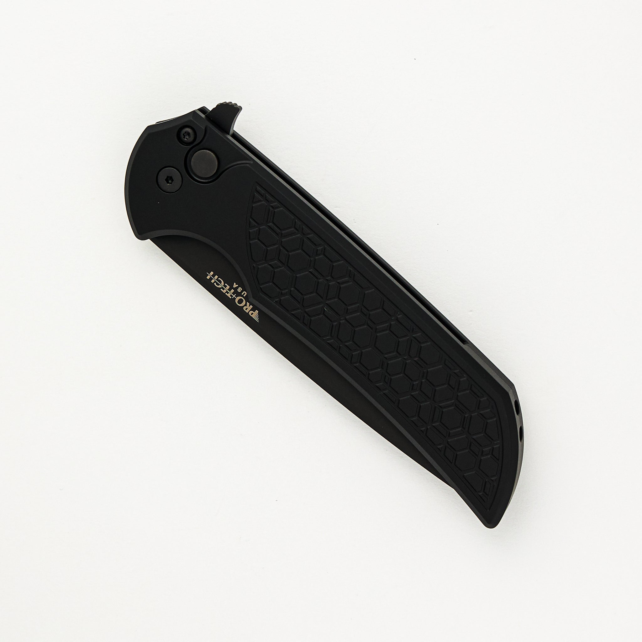 Pro-Tech Knives Mordax - MX106-Gridlock - Black "Gridlock" Textured Handle - DLC Black MagnaCut Blade