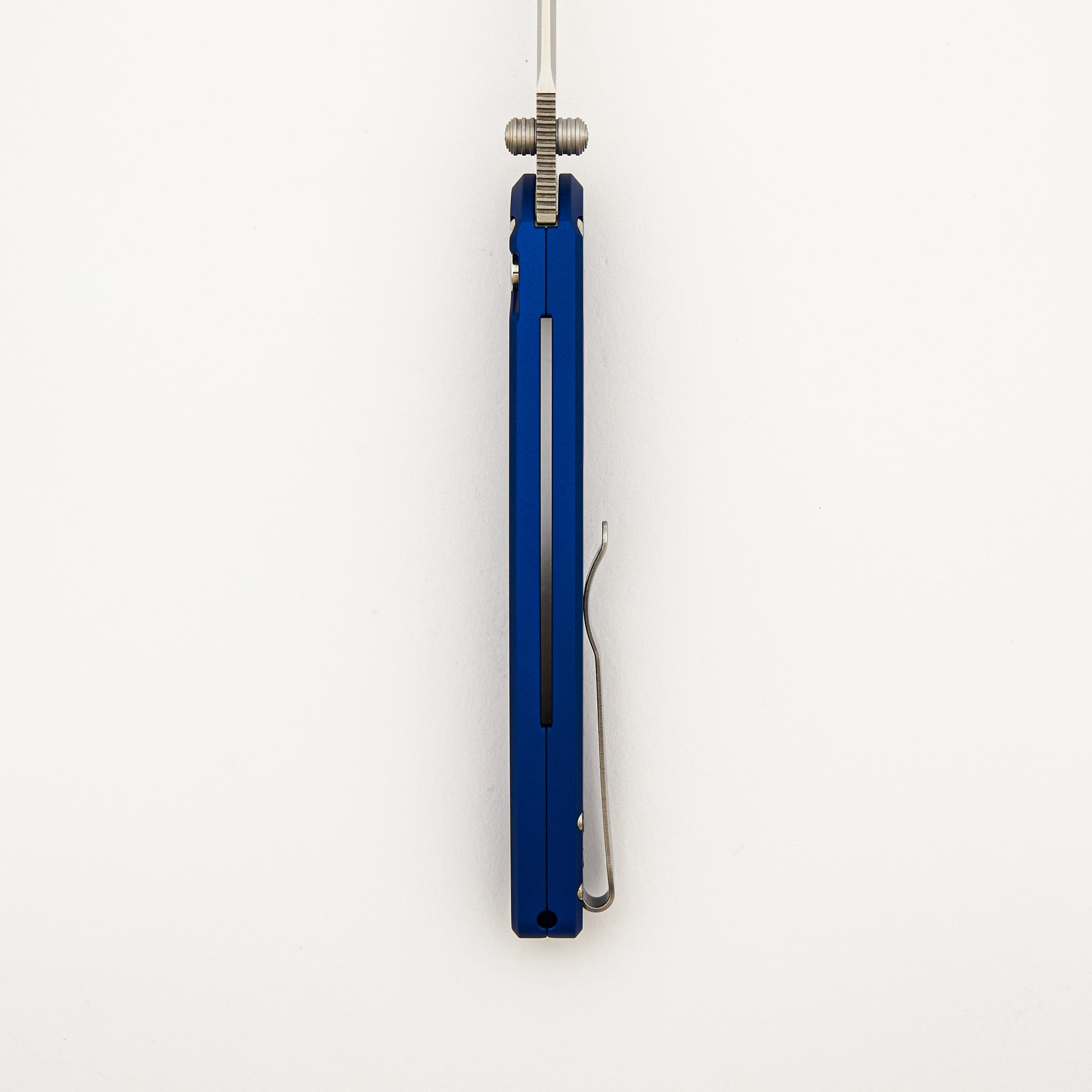 あおなぎ Avalon - PN1100-LTD BLUE - Knurled Blue Handle - Machine Satin MagnaCu